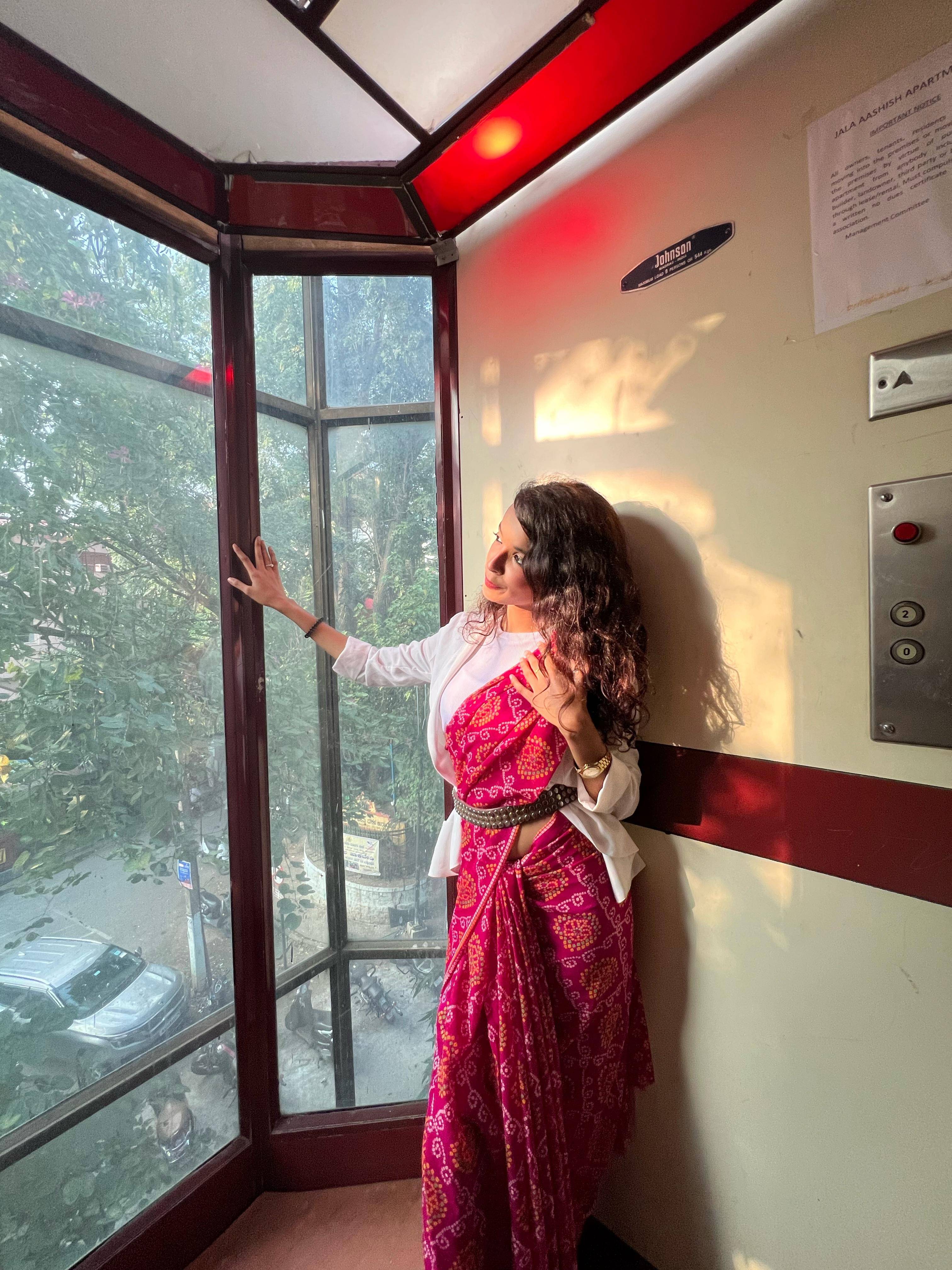 Kashvi Sarees Georgette Printed Ilkal Saree With Unstitched Blouse Piece ( PINK )     			Kashvi Sarees Georgette Printed Ilkal Saree With Unstitched Blouse Piece ( PINK )