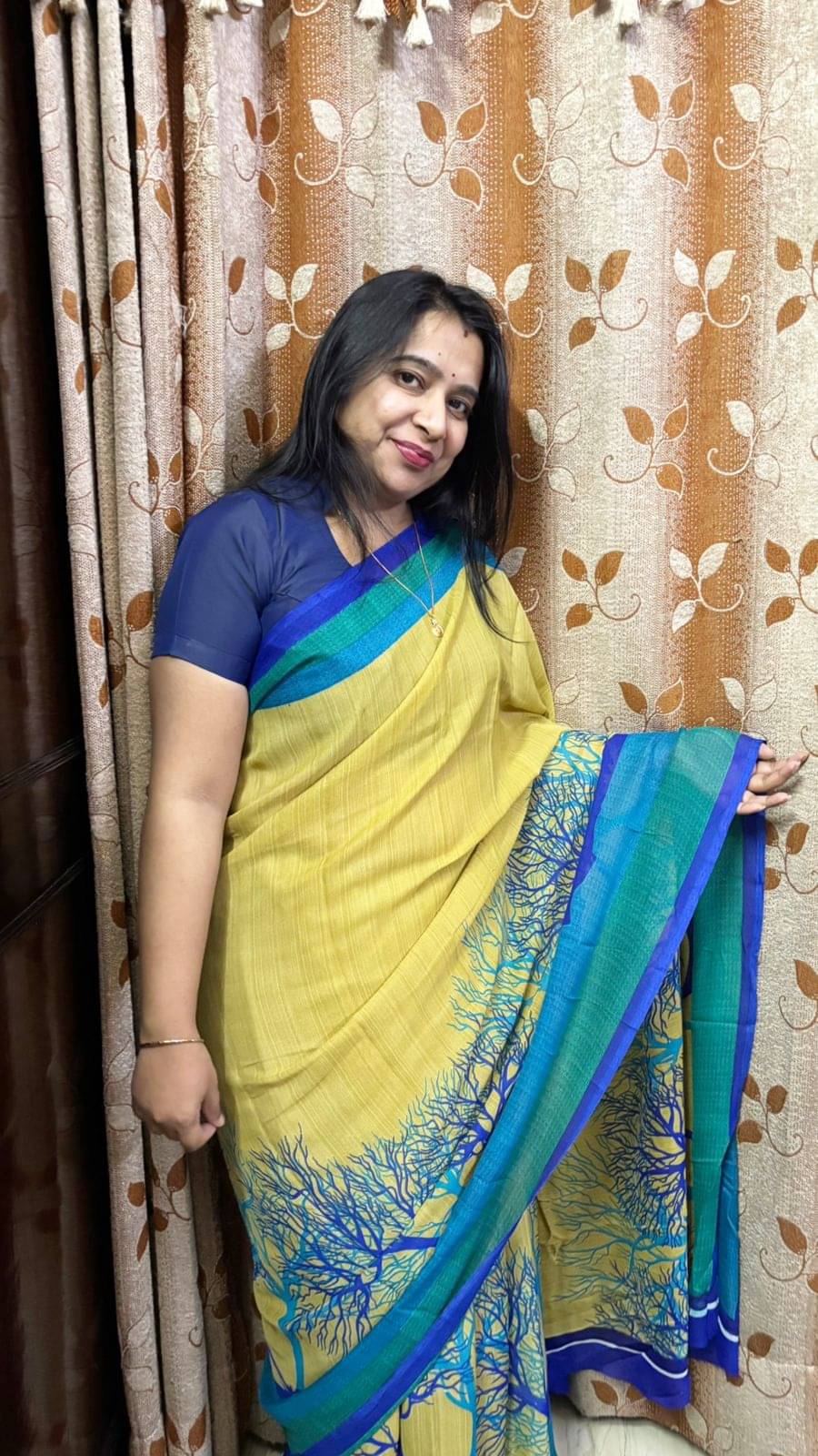     			Kashvi Sarees Georgette Printed Ilkal Saree With Unstitched Blouse Piece ( GREEN )