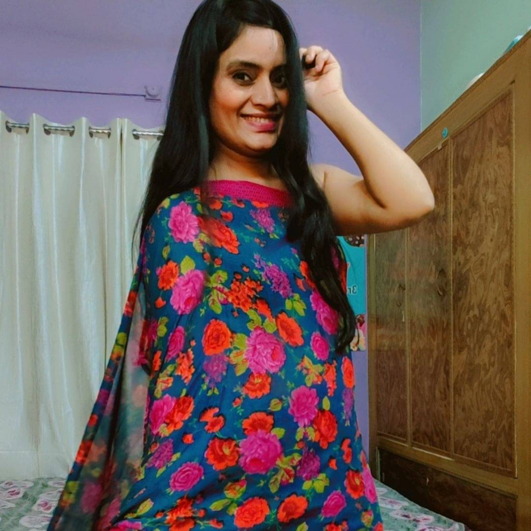 Kashvi Sarees Georgette Printed Ilkal Saree With Unstitched Blouse Piece ( RAMA )     			Kashvi Sarees Georgette Printed Ilkal Saree With Unstitched Blouse Piece ( RAMA )