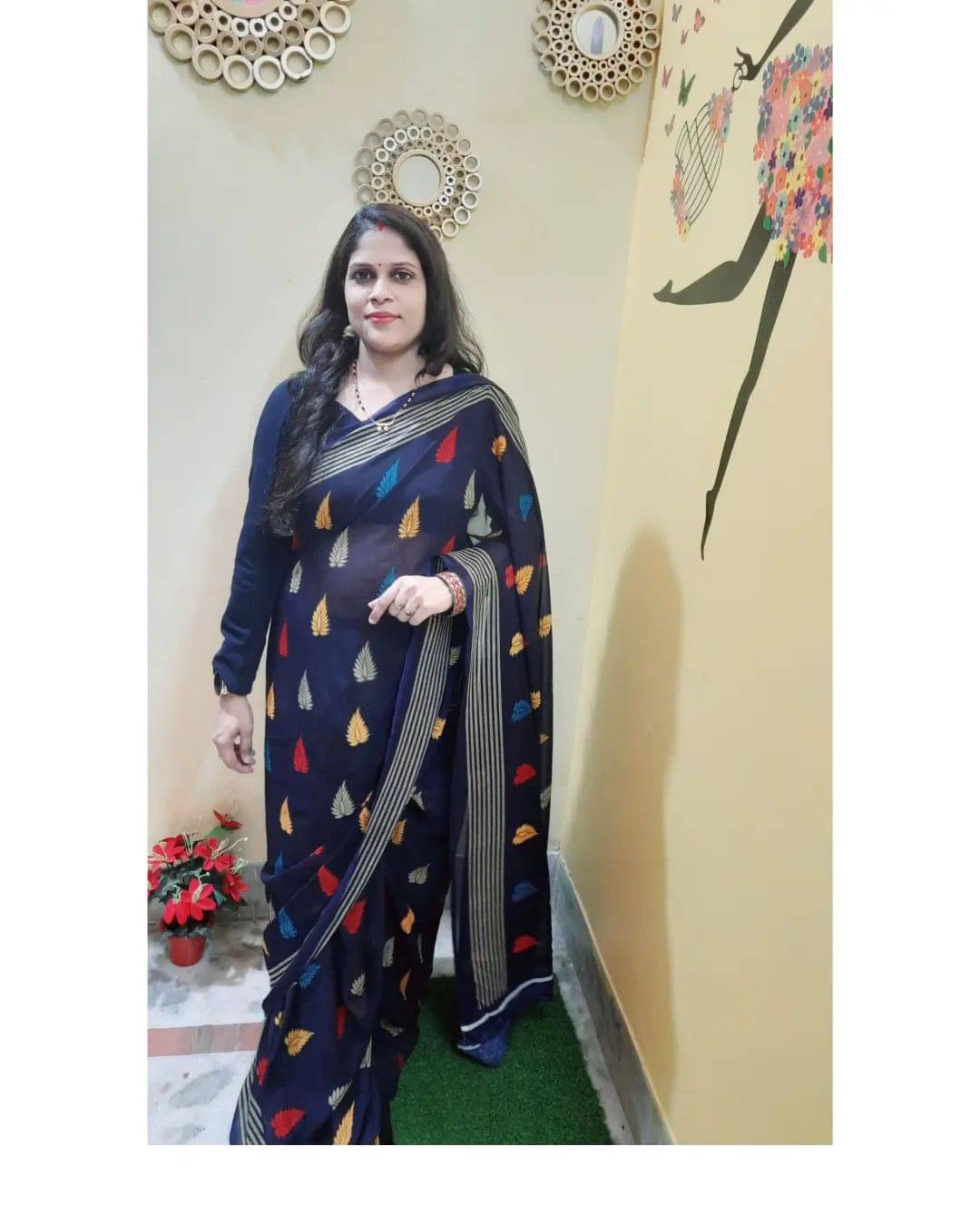 Kashvi Sarees Georgette Printed Ilkal Saree With Unstitched Blouse Piece ( BLACK ) Kashvi Sarees Georgette Printed Ilkal Saree With Unstitched Blouse Piece ( BLACK )