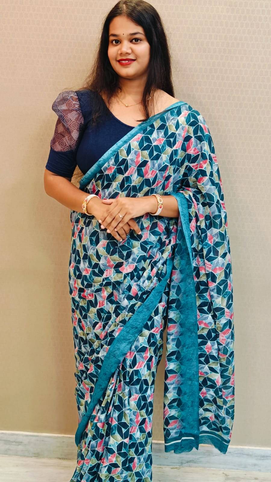 Kashvi Sarees Georgette Printed Ilkal Saree With Unstitched Blouse Piece ( RAMA )     			Kashvi Sarees Georgette Printed Ilkal Saree With Unstitched Blouse Piece ( RAMA )