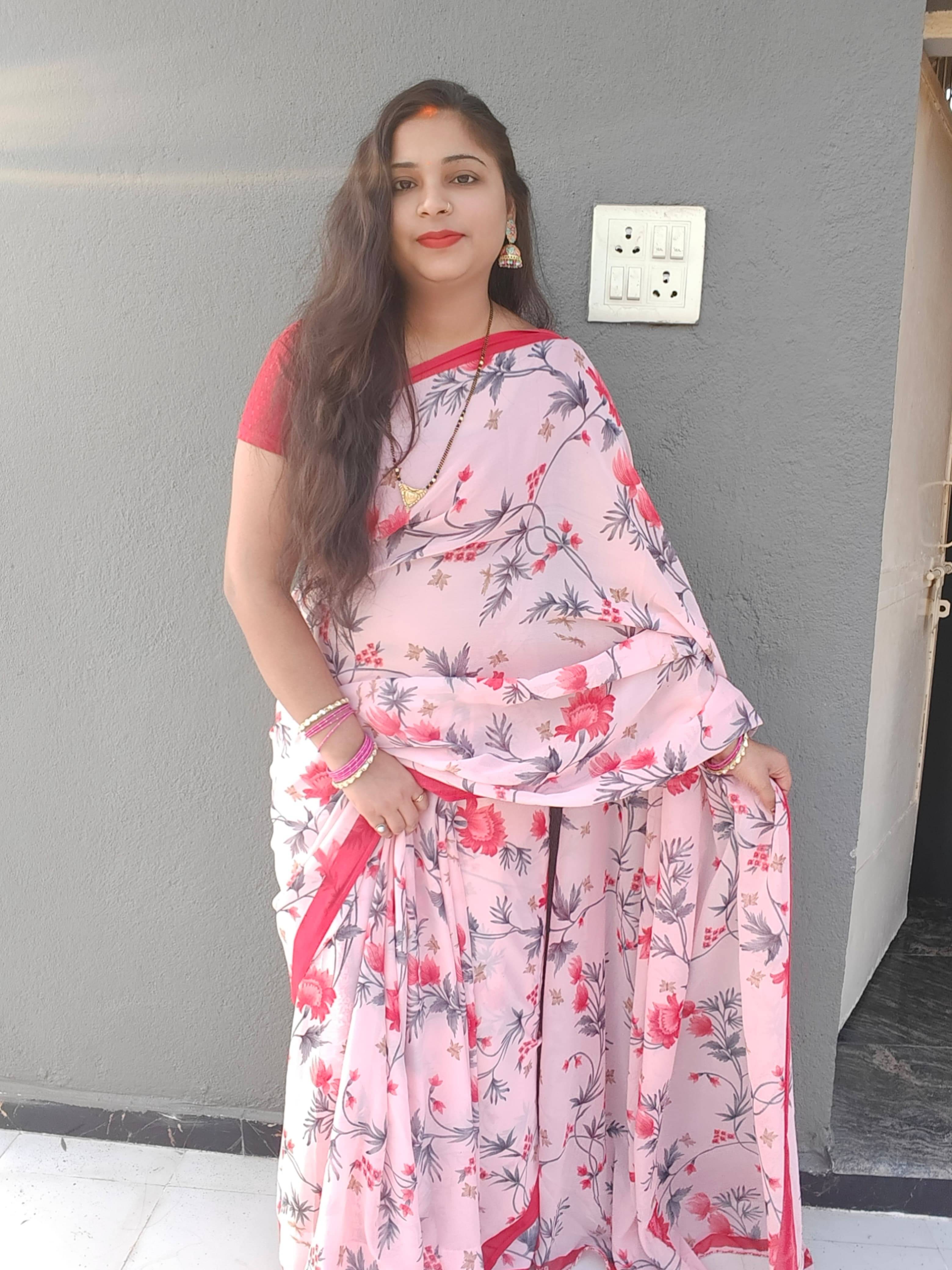 Kashvi Sarees Georgette Printed Ilkal Saree With Unstitched Blouse Piece ( PEACH )     			Kashvi Sarees Georgette Printed Ilkal Saree With Unstitched Blouse Piece ( PEACH )