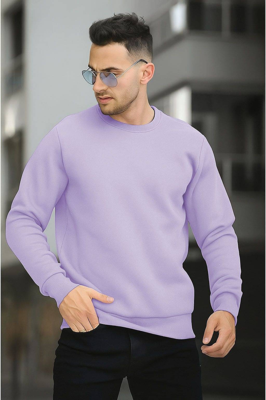 Kintu Parantu Fleece Round Neck Men's Sweatshirt - Purple ( Pack of 1 ) Kintu Parantu Fleece Round Neck Men's Sweatshirt - Purple ( Pack of 1 )