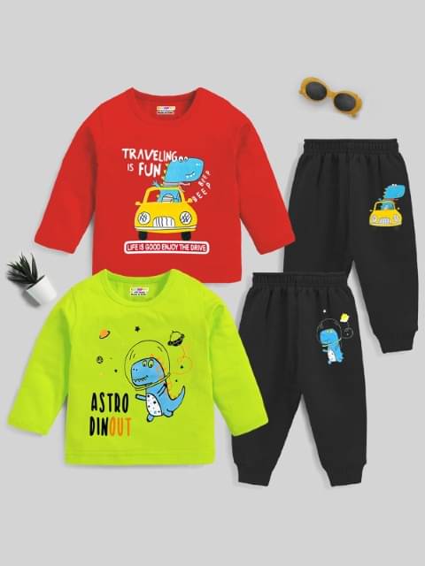     			Kuchipoo Pack of 2 Baby Boys Cotton Blend ( Multicolor )