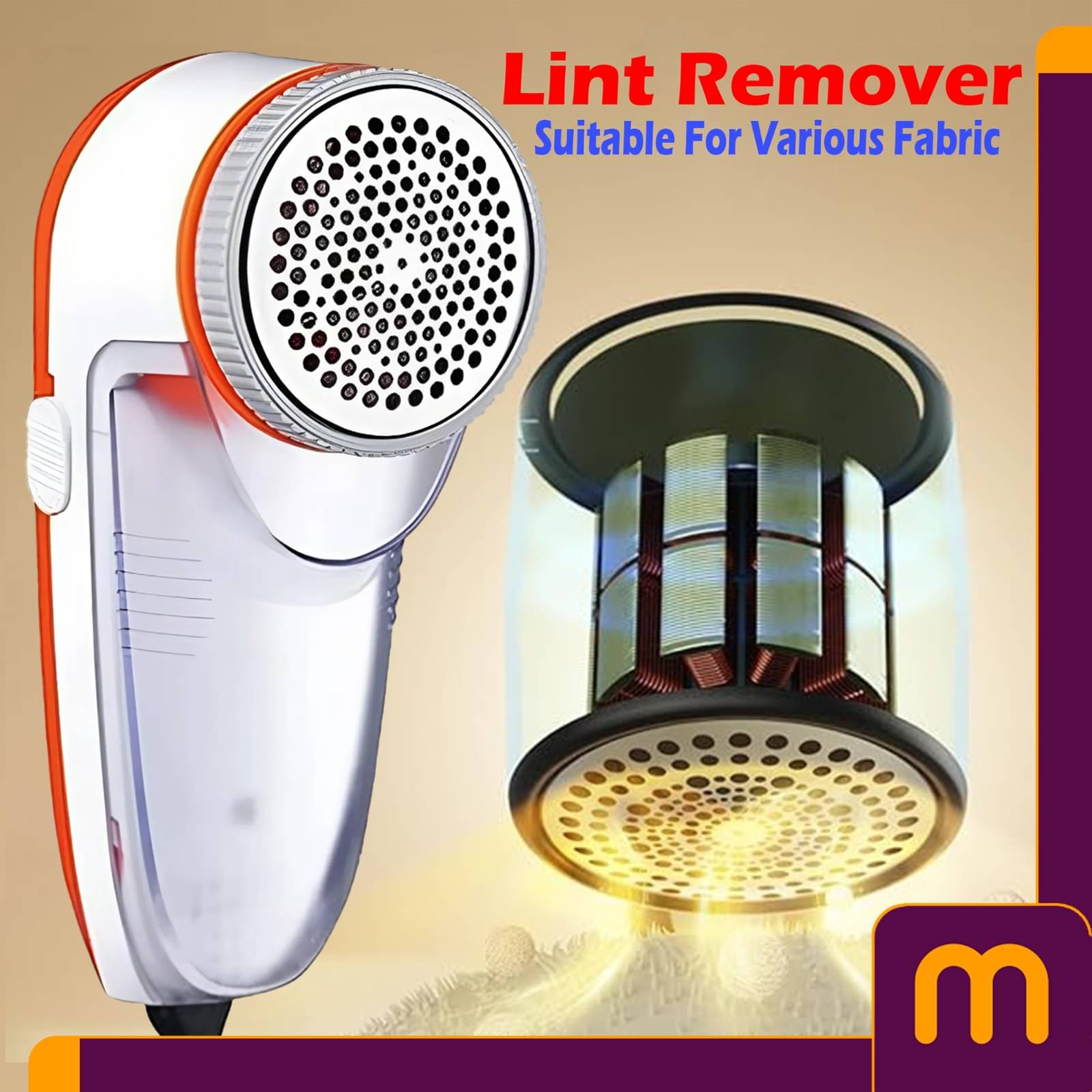     			Nova Electric Fabric Shaver | Lint & Fuzz Remover for Clothes, Sweaters, Sofa & Furniture | Smooth Finish Defuzzer
