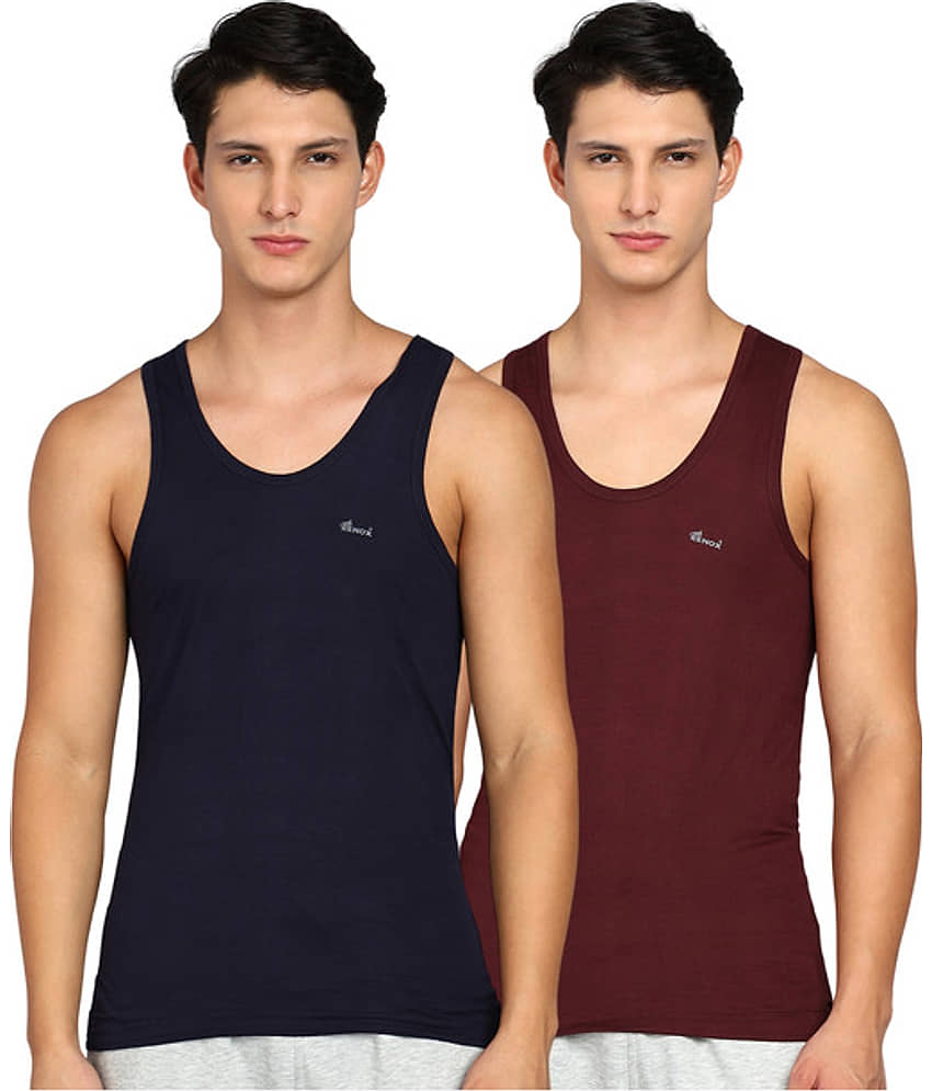 Renox Pack of 2 Cotton Tank For Men ( Multicolor ) - Nightwear & Loungewear | Buy online on ZillyBuy