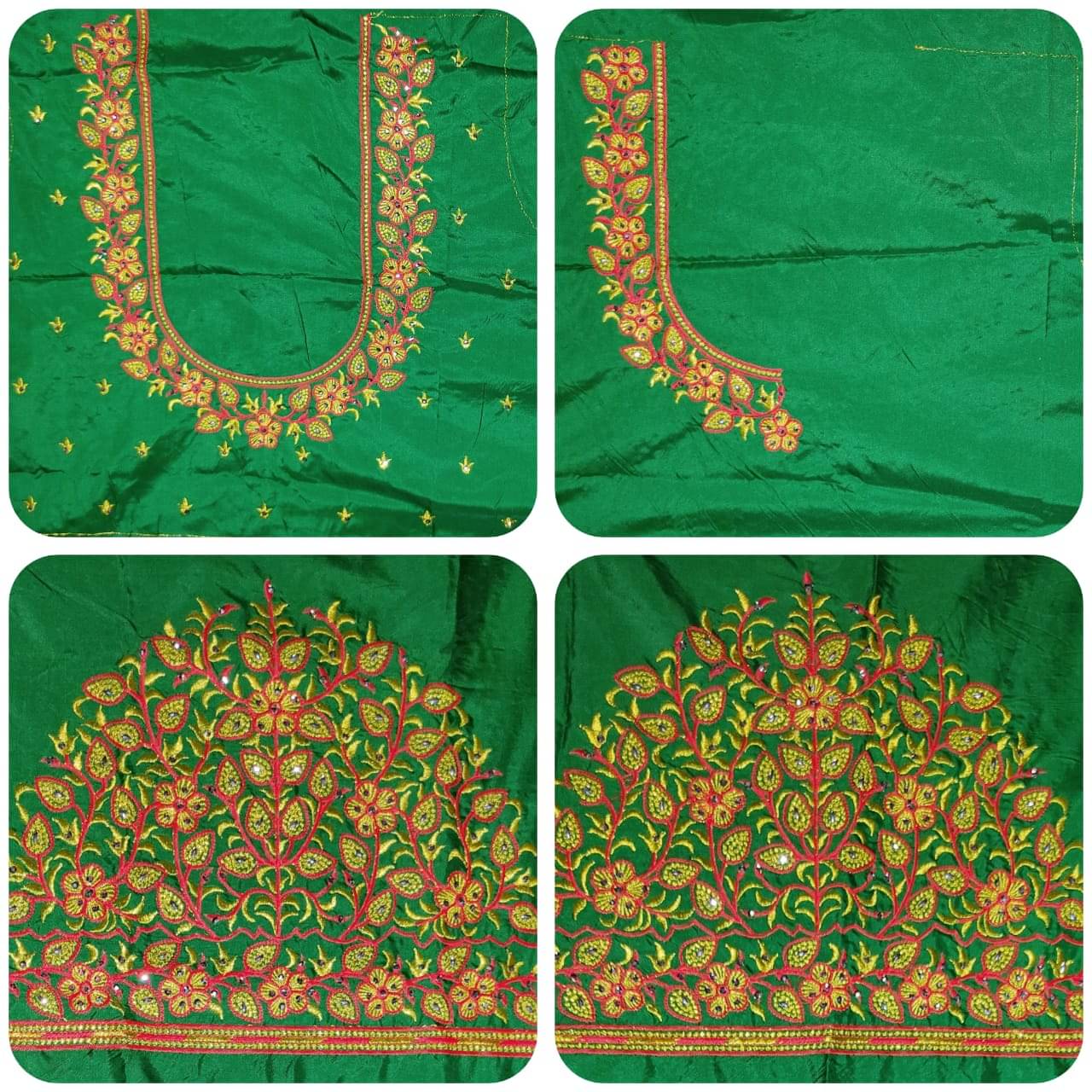 The White Rabbit Cotton Unstitched Unstitched Women's Blouse ( Green )     			The White Rabbit Cotton Unstitched Unstitched Women's Blouse ( Green )