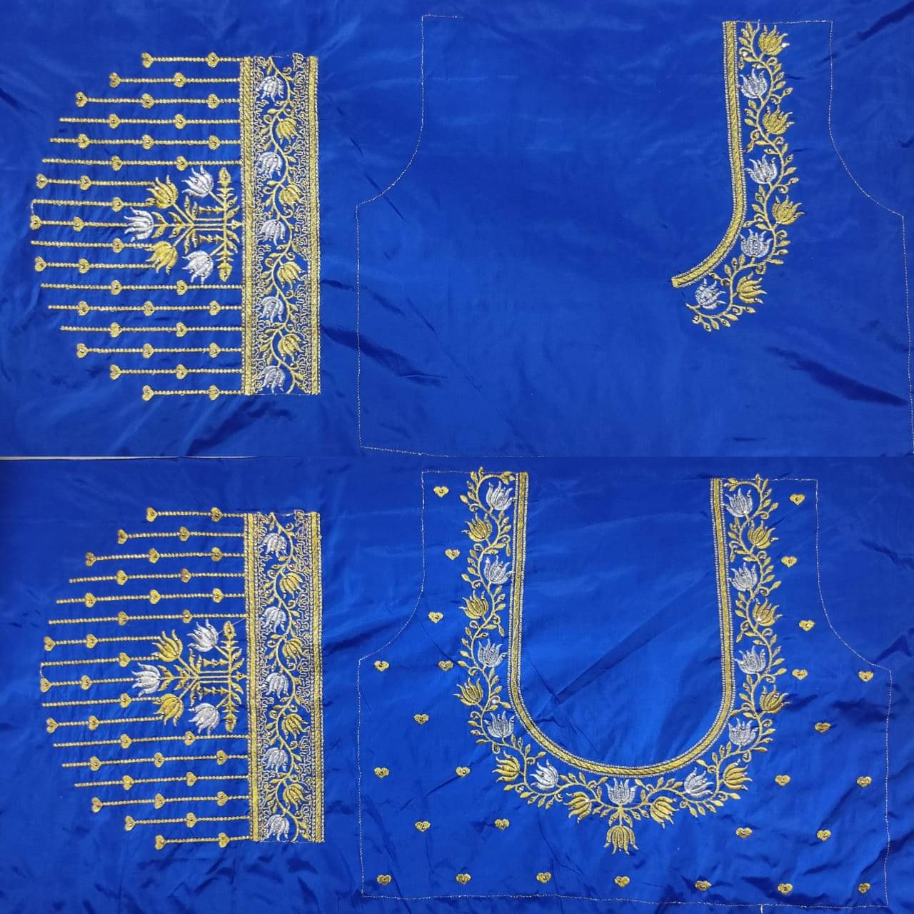 The White Rabbit Cotton Unstitched Unstitched Women's Blouse ( Blue )     			The White Rabbit Cotton Unstitched Unstitched Women's Blouse ( Blue )