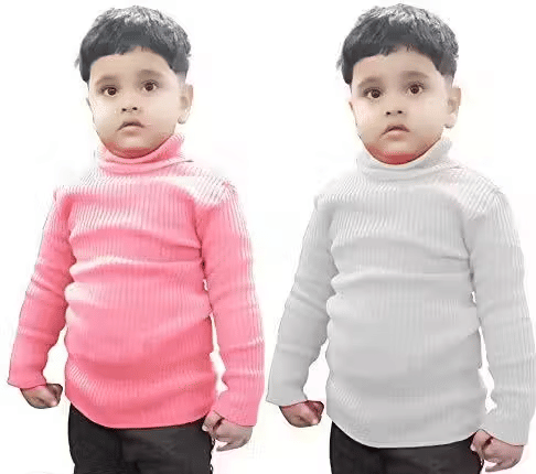     			Titzzcov Pack of 2 Baby Boys Woollen Blend Sweater ( Pink & White )