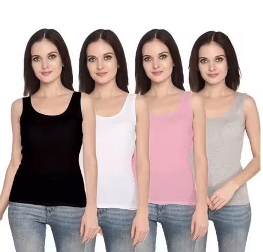     			Titzzcov Women Cotton Camisoles ( Multicolor )