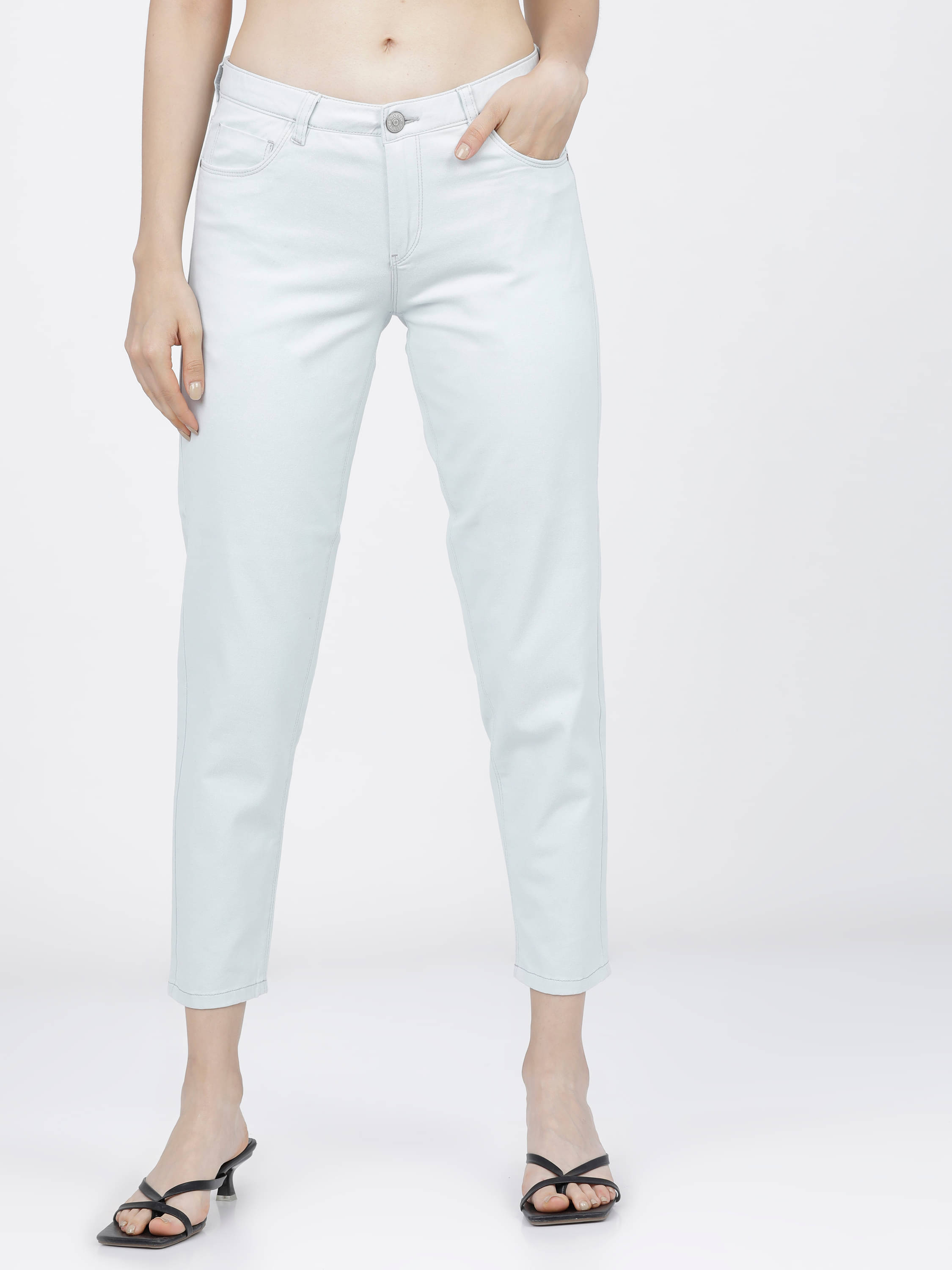     			Tokyo Talkies Women Cotton Blend Chinos Trousers ( Blue )