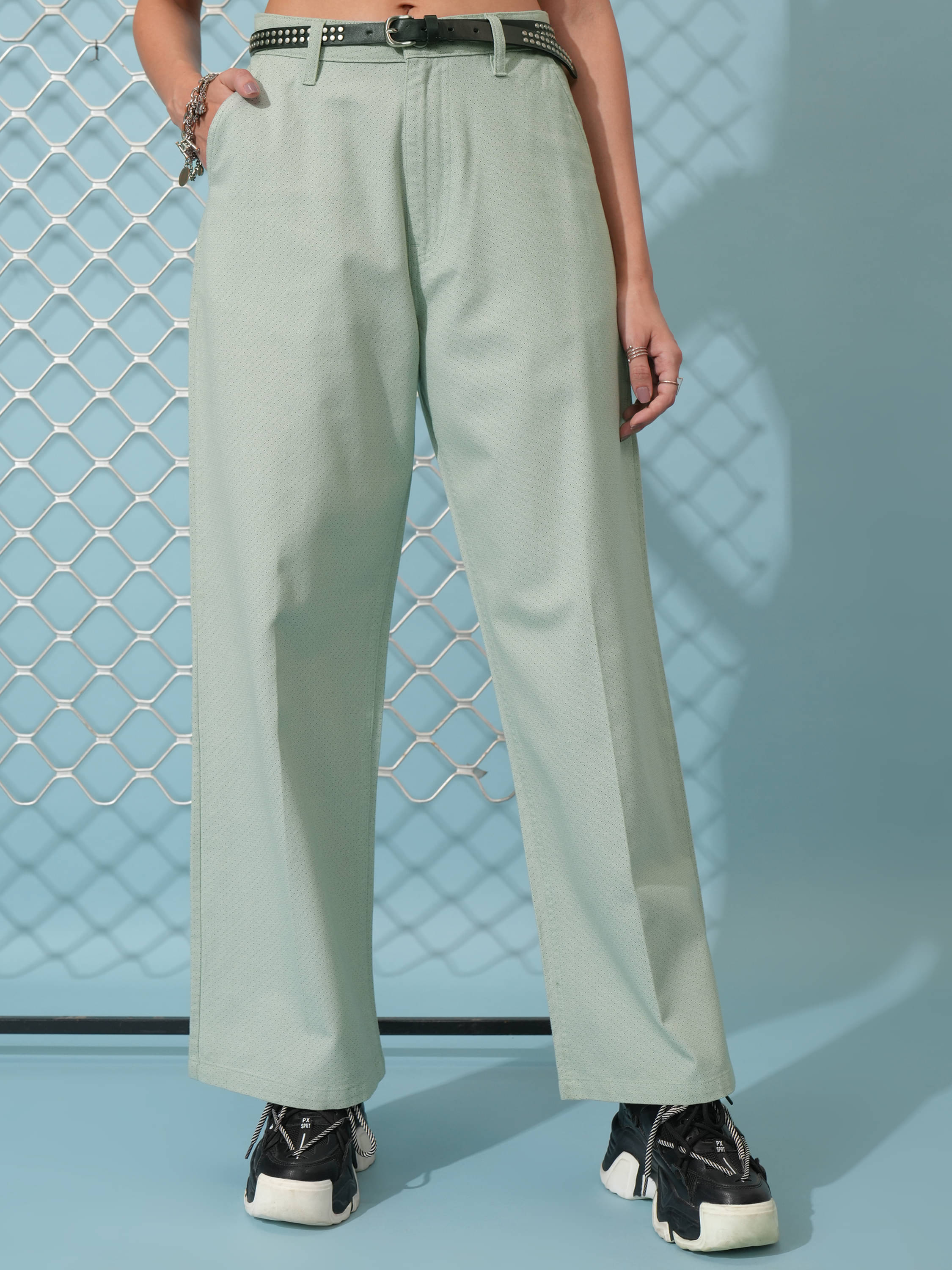     			Tokyo Talkies Women Cotton Cargos Trousers ( Blue )