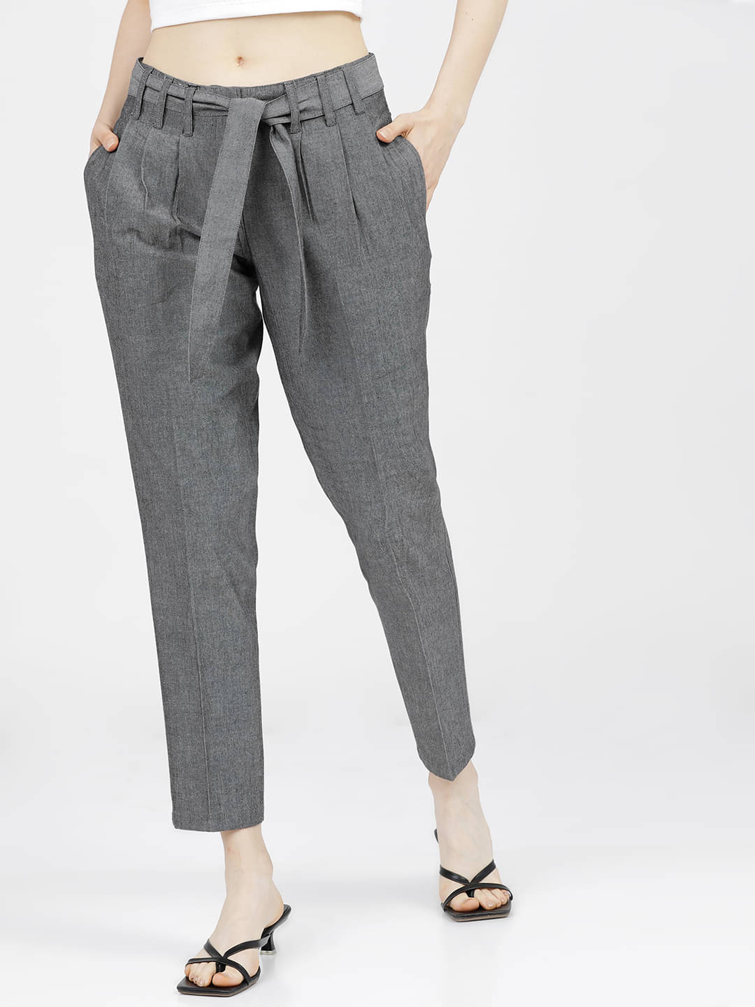     			Tokyo Talkies Women Cotton Casual Trousers ( Black )