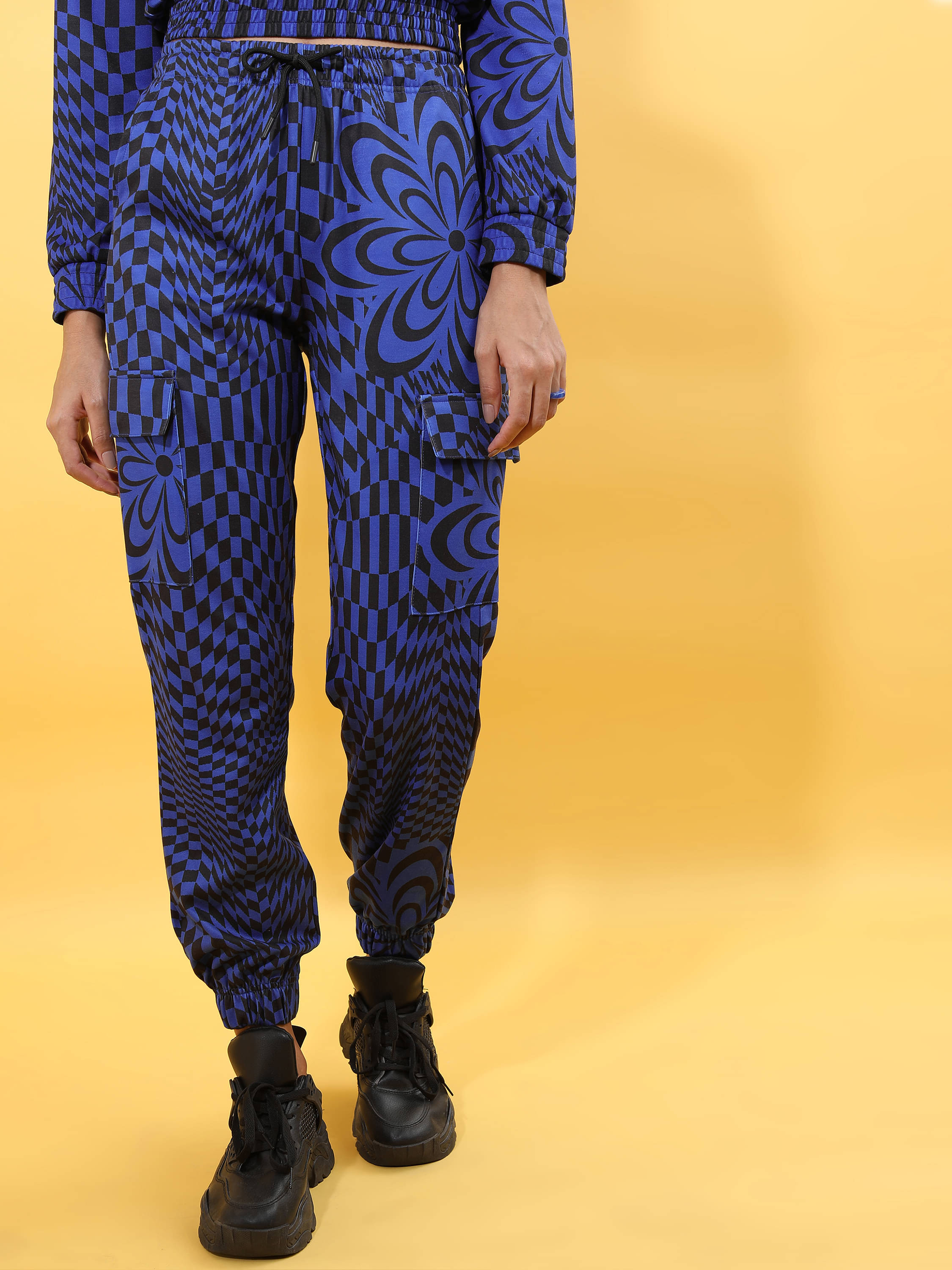     			Tokyo Talkies Women Polyester Cargos Trousers ( Blue )