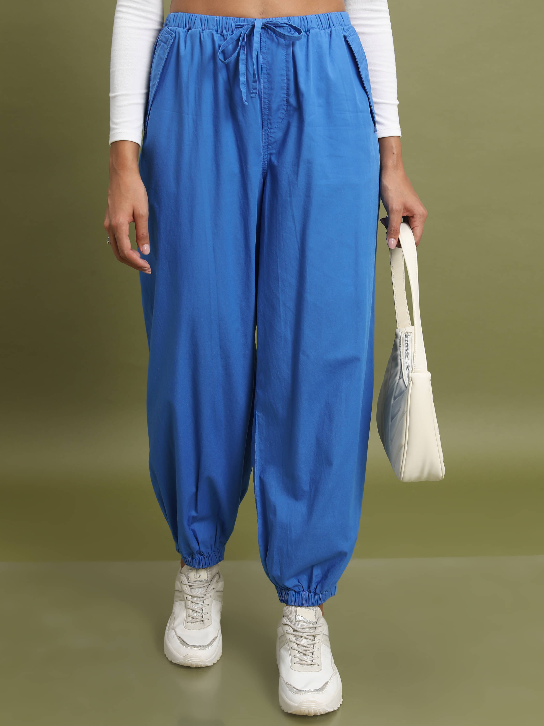     			Tokyo Talkies Women Polyester Cargos Trousers ( Blue )