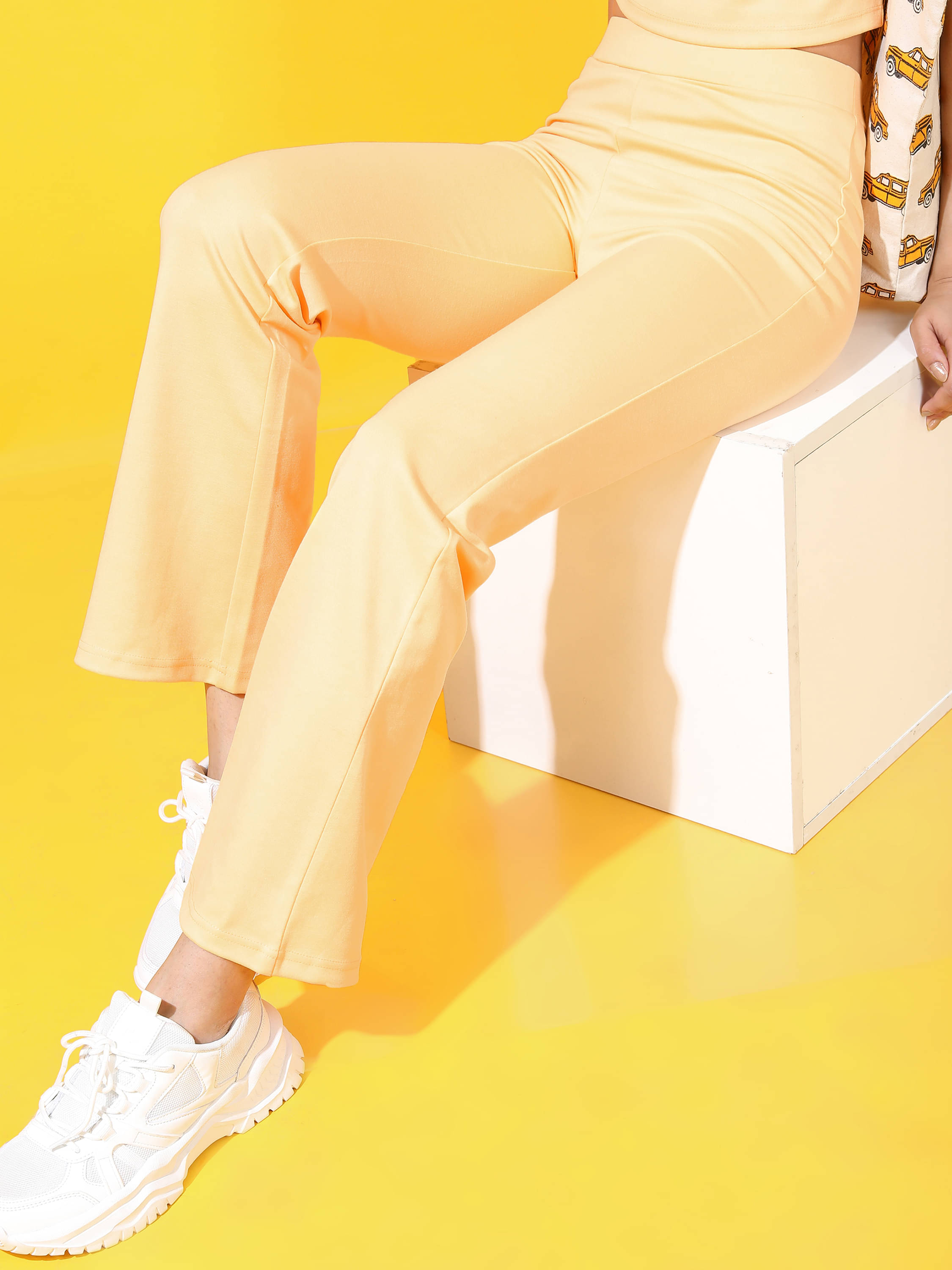     			Tokyo Talkies Women Polyester Casual Trousers ( Orange )