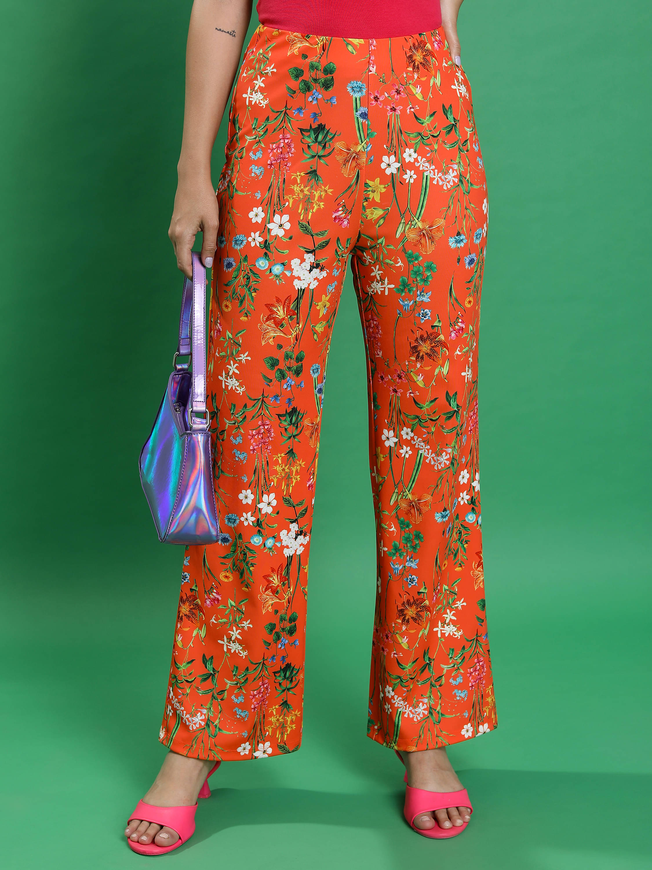     			Tokyo Talkies Women Polyester Casual Trousers ( Multicolor )