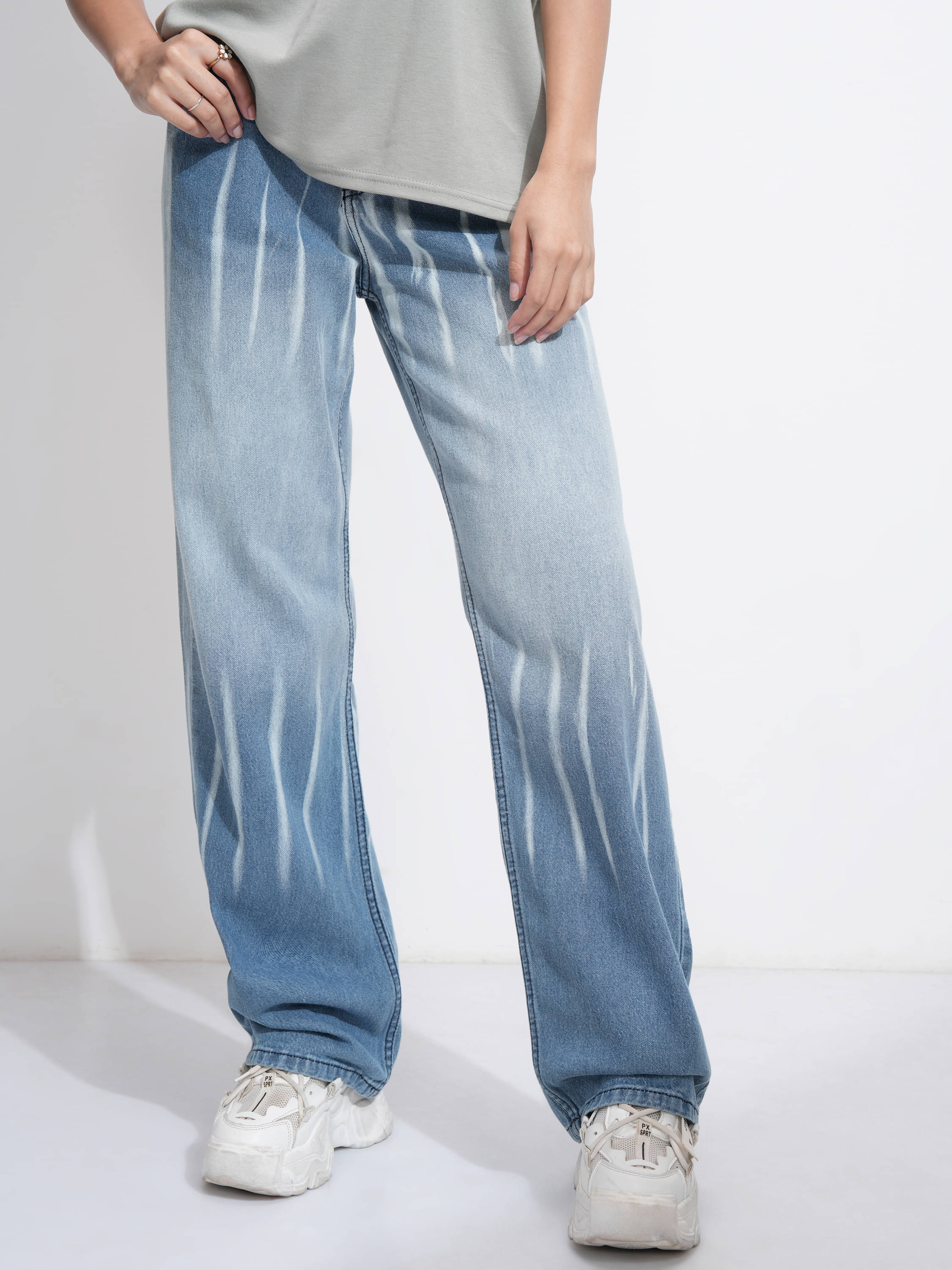     			Tokyo Talkies Women's Dad Fit Mid-Rise Jeans ( Blue )