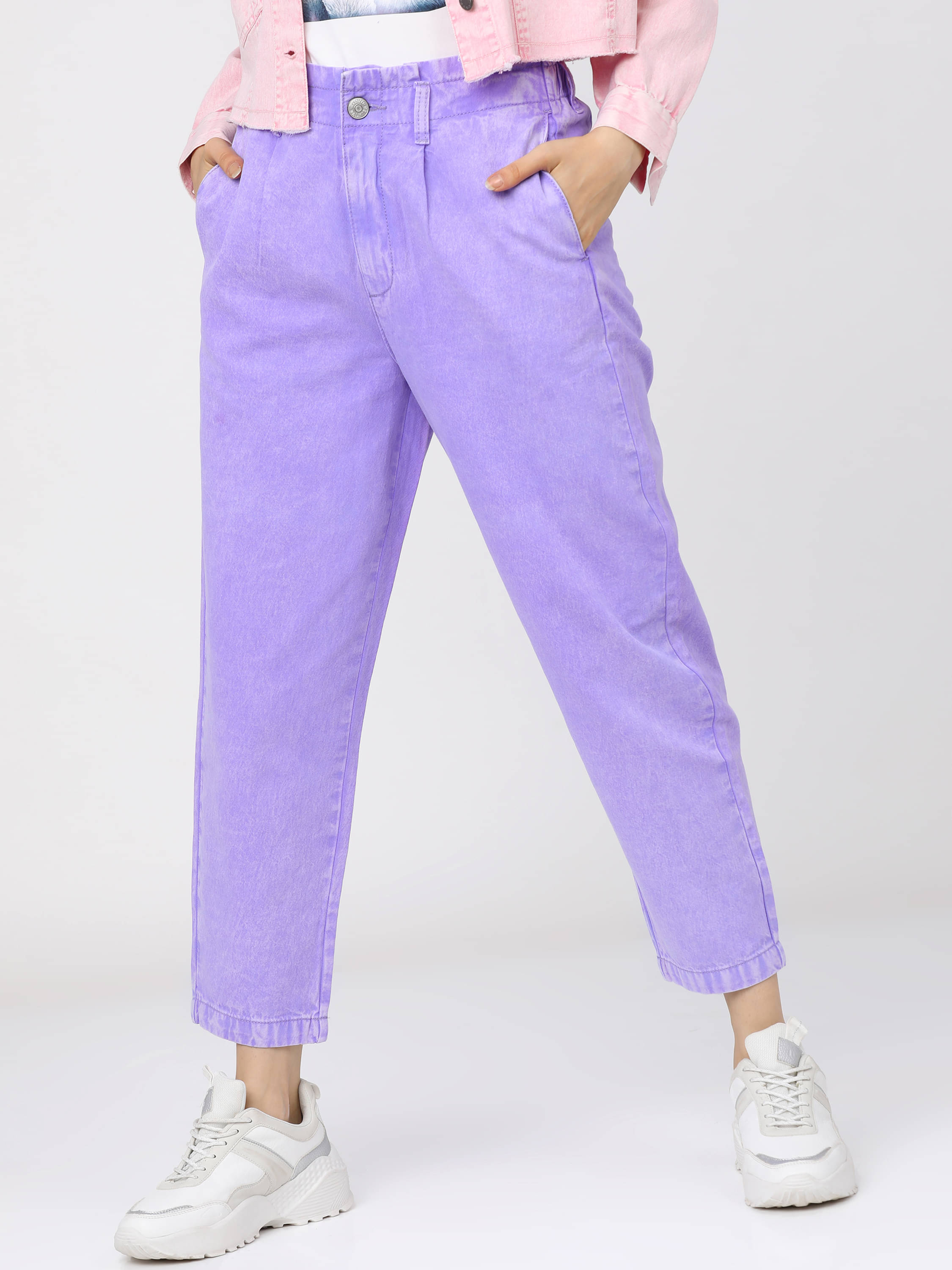    			Tokyo Talkies Women's Regular Fit Mid-Rise Jeans ( Purple )