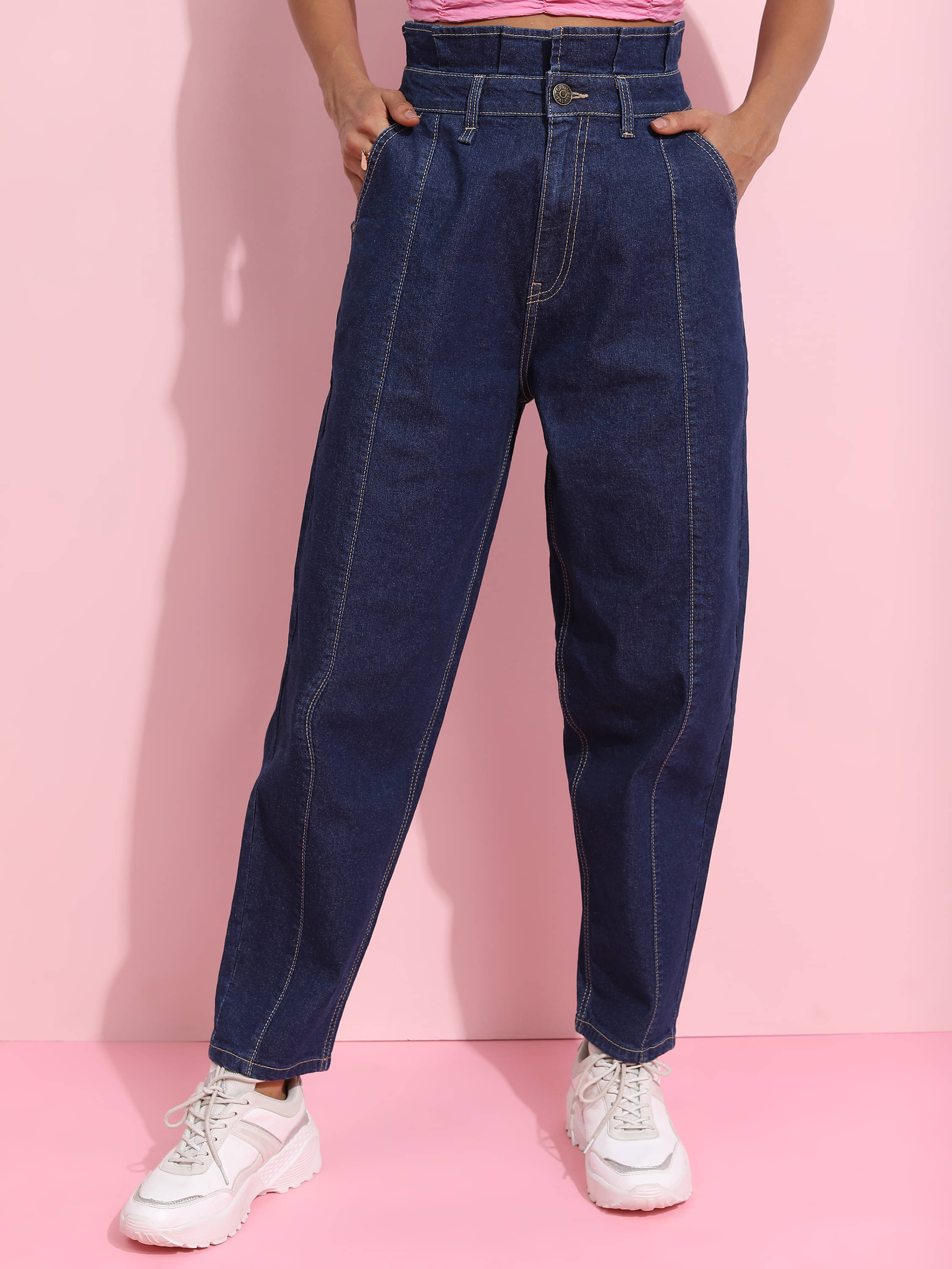     			Tokyo Talkies Women's Relaxed Fit Mid-Rise Jeans ( Indigo )