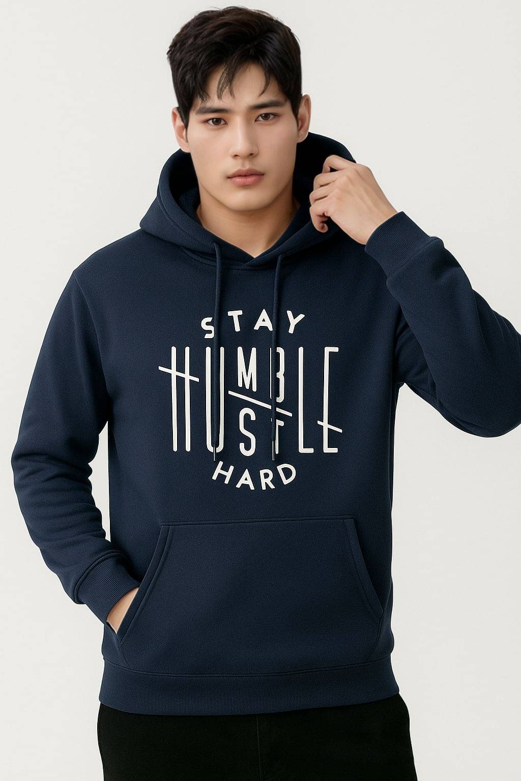 TrendsTalk Fleece Hooded Men's Sweatshirt - Blue ( Pack of 1 )     			TrendsTalk Fleece Hooded Men's Sweatshirt - Blue ( Pack of 1 )