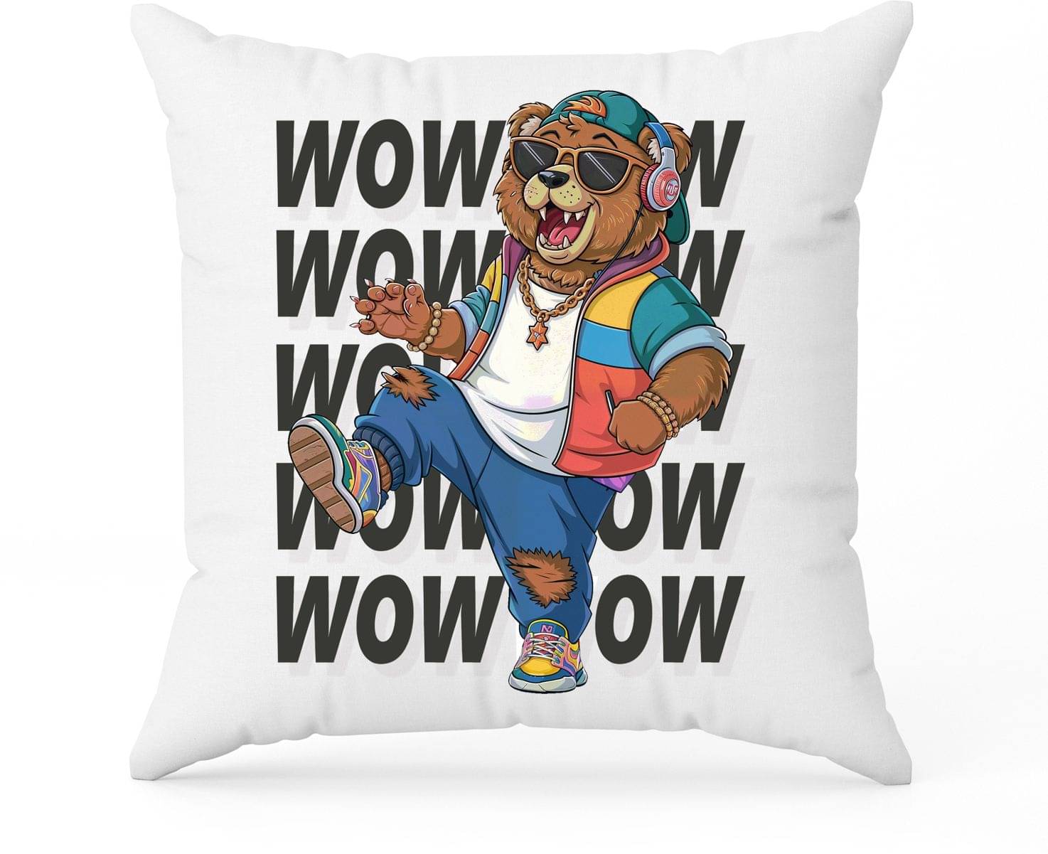 Vihaan Fashions Set of 1 Polyester Graphic Square Cushion Cover (30X30)cm - Multi Vihaan Fashions Set of 1 Polyester Graphic Square Cushion Cover (30X30)cm - Multi