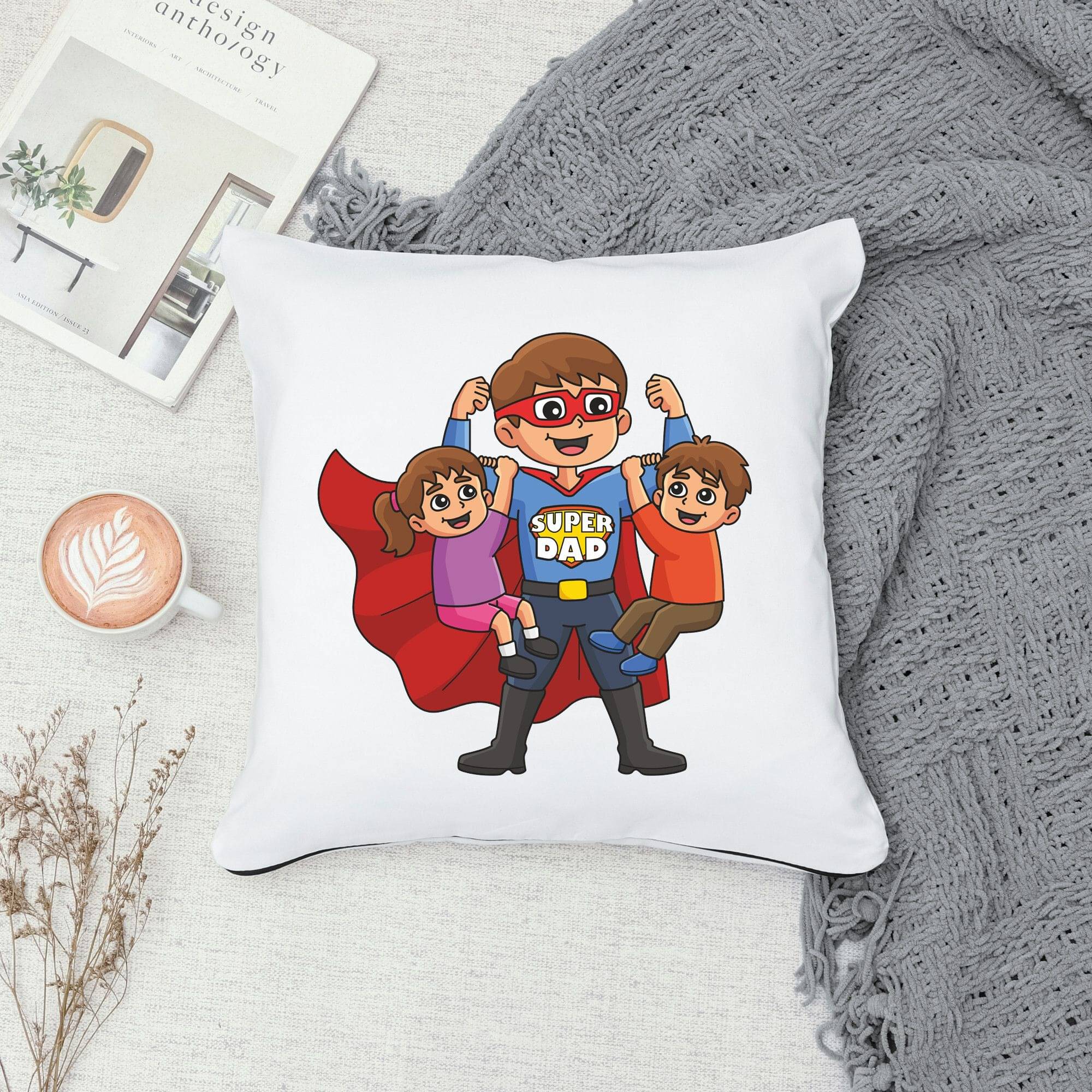     			Vihaan Fashions Set of 1 Polyester Graphic Square Cushion Cover (30X30)cm - Multi