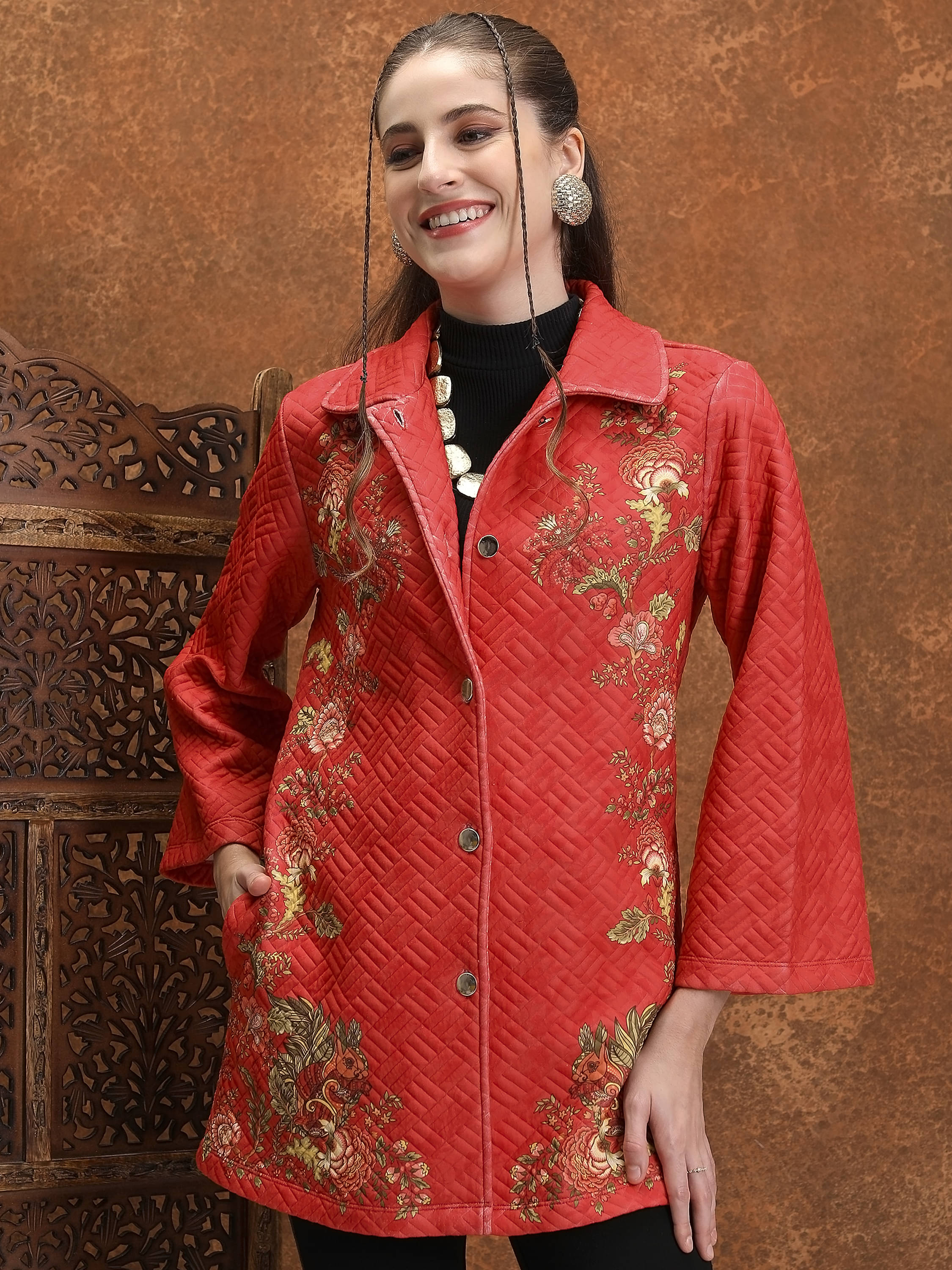     			Vishudh Women Regular Jacket ( Multicolor )
