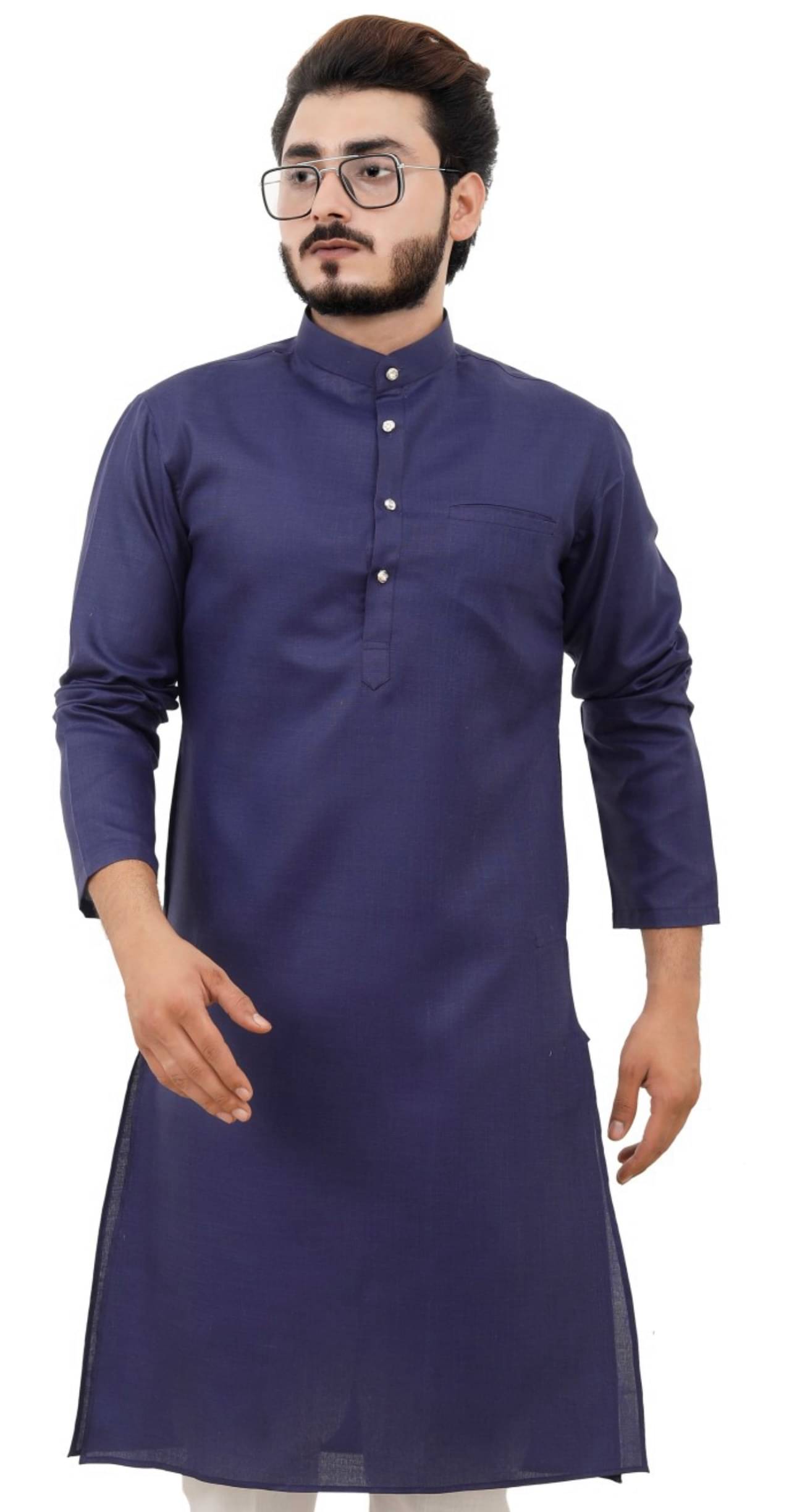     			YAGNIK FASHION Blue Cotton Men's Regular Kurta ( Pack of 1 )