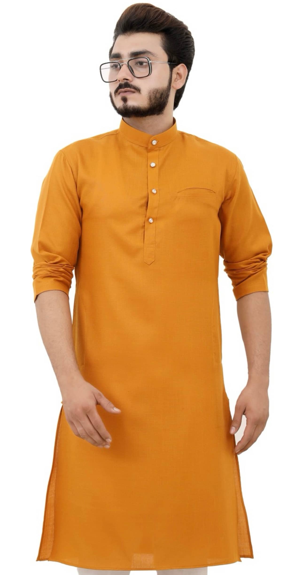 YAGNIK FASHION Orange Cotton Men's Regular Kurta ( Pack of 1 ) - Kurtas & Kurta Sets | Buy online on ZillyBuy