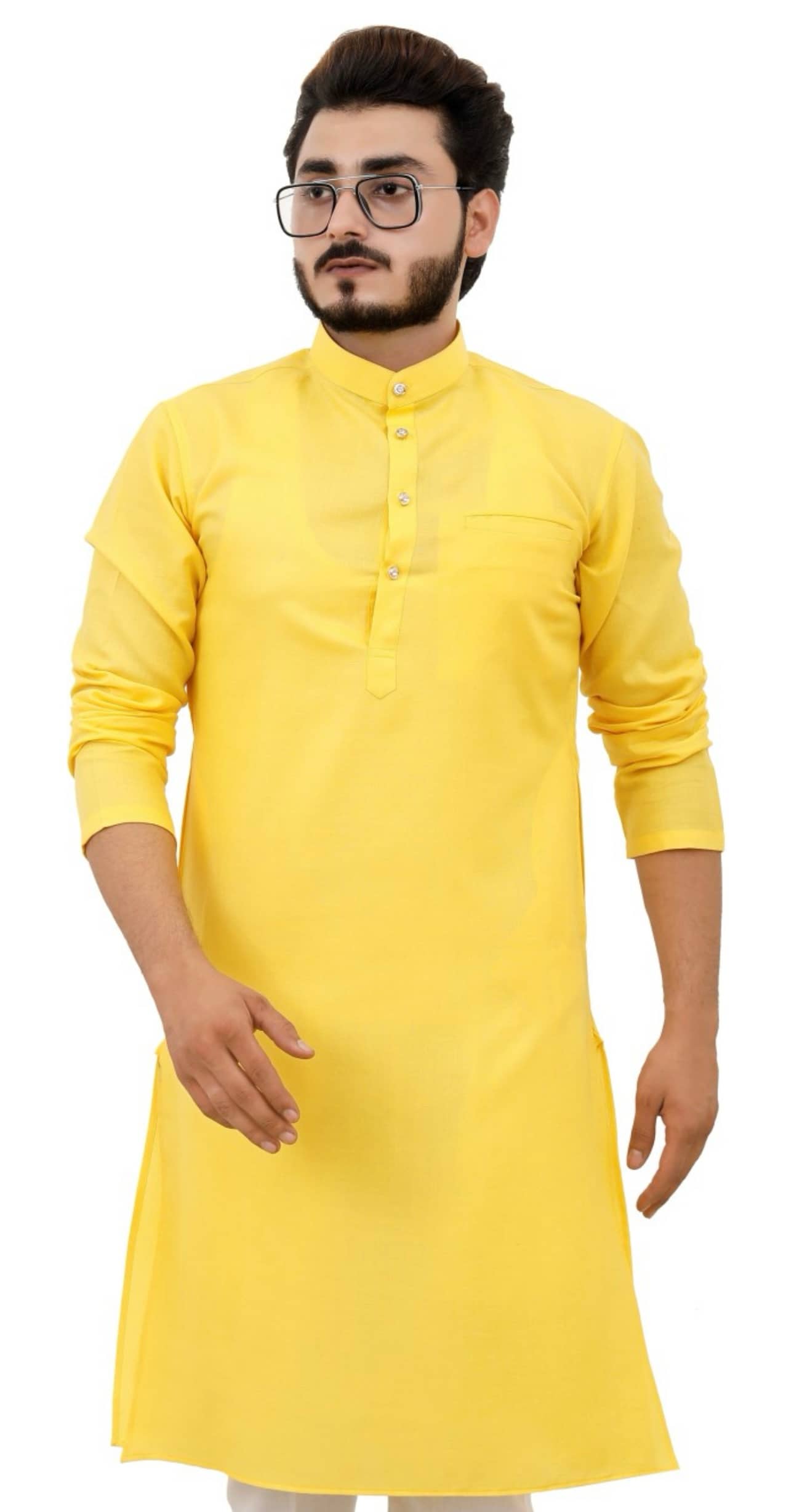 YAGNIK FASHION Yellow Cotton Men's Regular Kurta ( Pack of 1 ) - Kurtas & Kurta Sets | Buy online on ZillyBuy