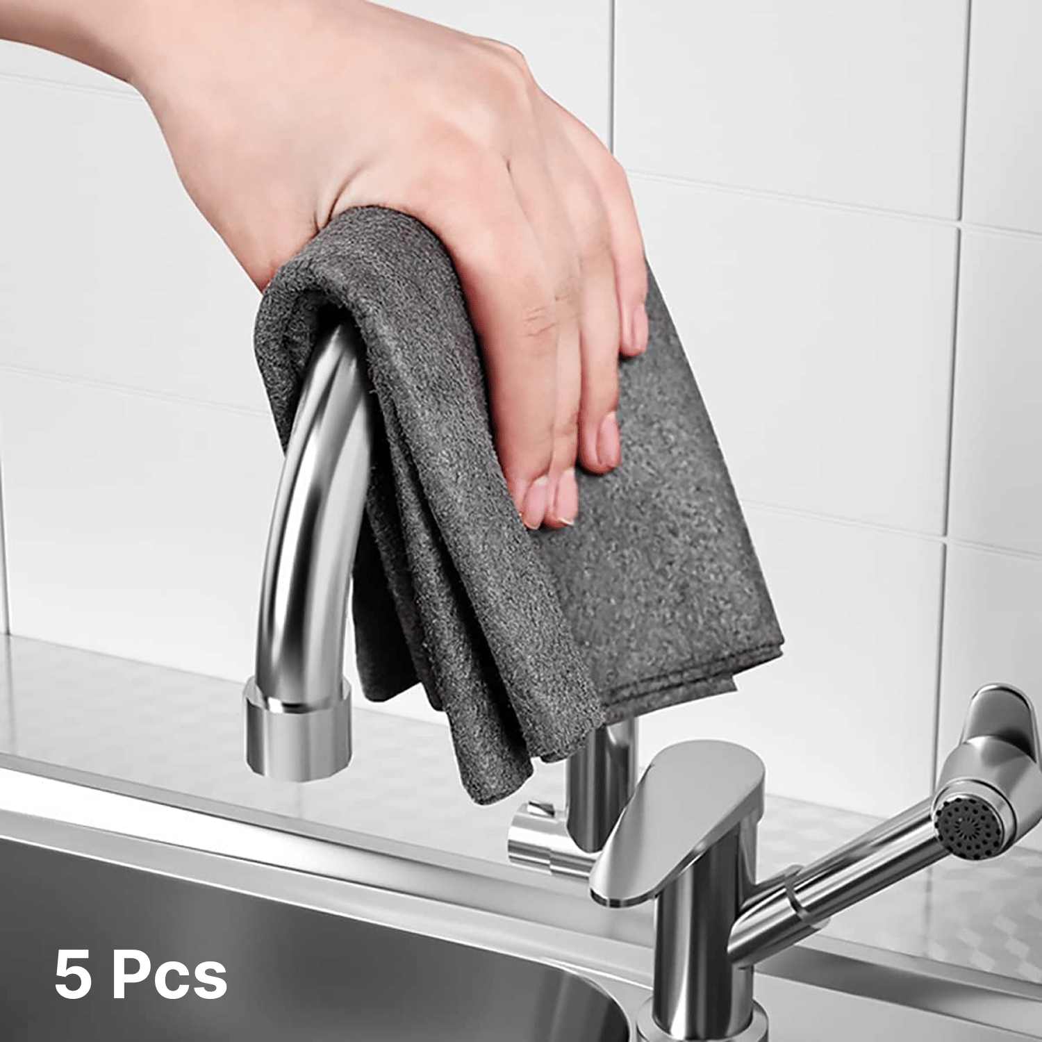 5 Pcs Microfiber Magic Cleaning Cloth Glass Wiping Rags No Trace Cleaning Dish Cloth Tableware     			5 Pcs Microfiber Magic Cleaning Cloth Glass Wiping Rags No Trace Cleaning Dish Cloth Tableware