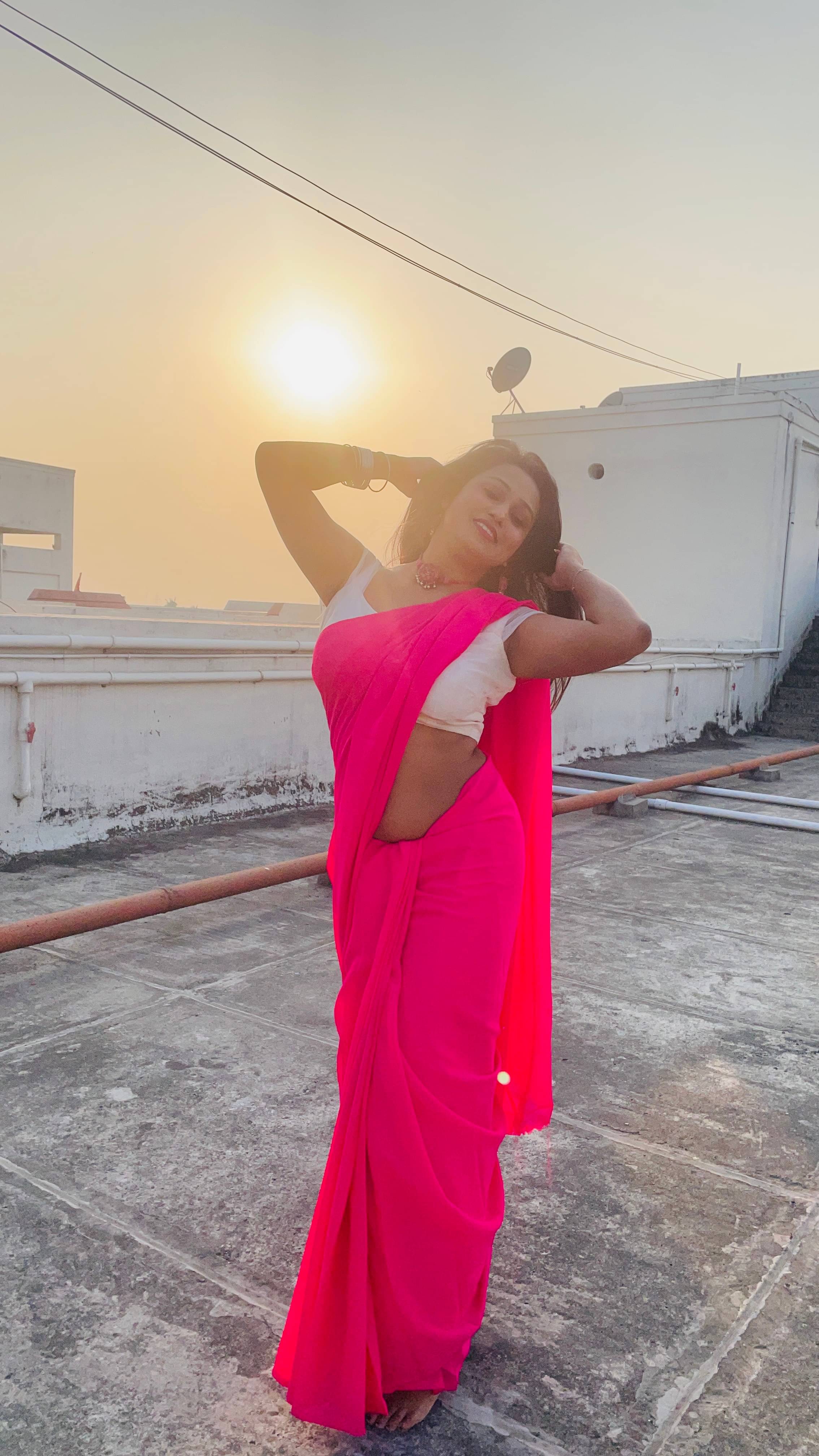 ANAND SAREES Georgette Solid Ilkal Saree With Unstitched Blouse Piece ( Pink ) ANAND SAREES Georgette Solid Ilkal Saree With Unstitched Blouse Piece ( Pink )