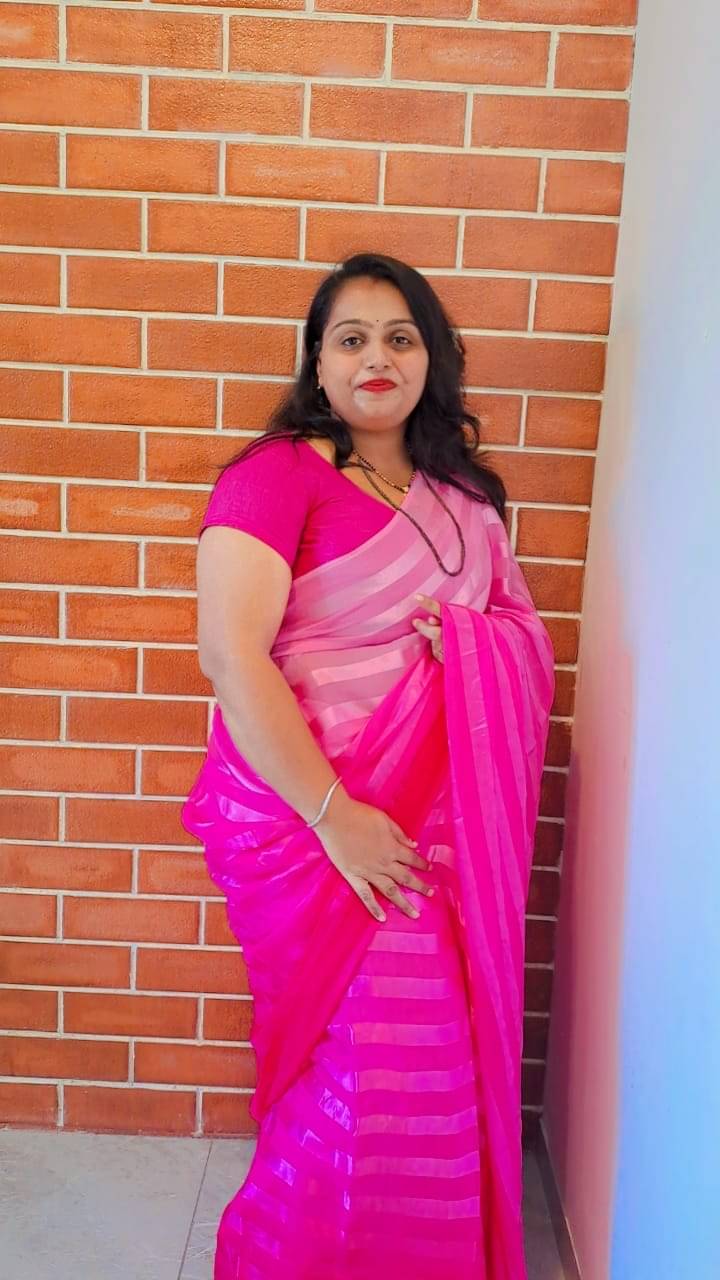     			ANAND SAREES Georgette Embellished Ilkal Saree With Unstitched Blouse Piece ( Pink )