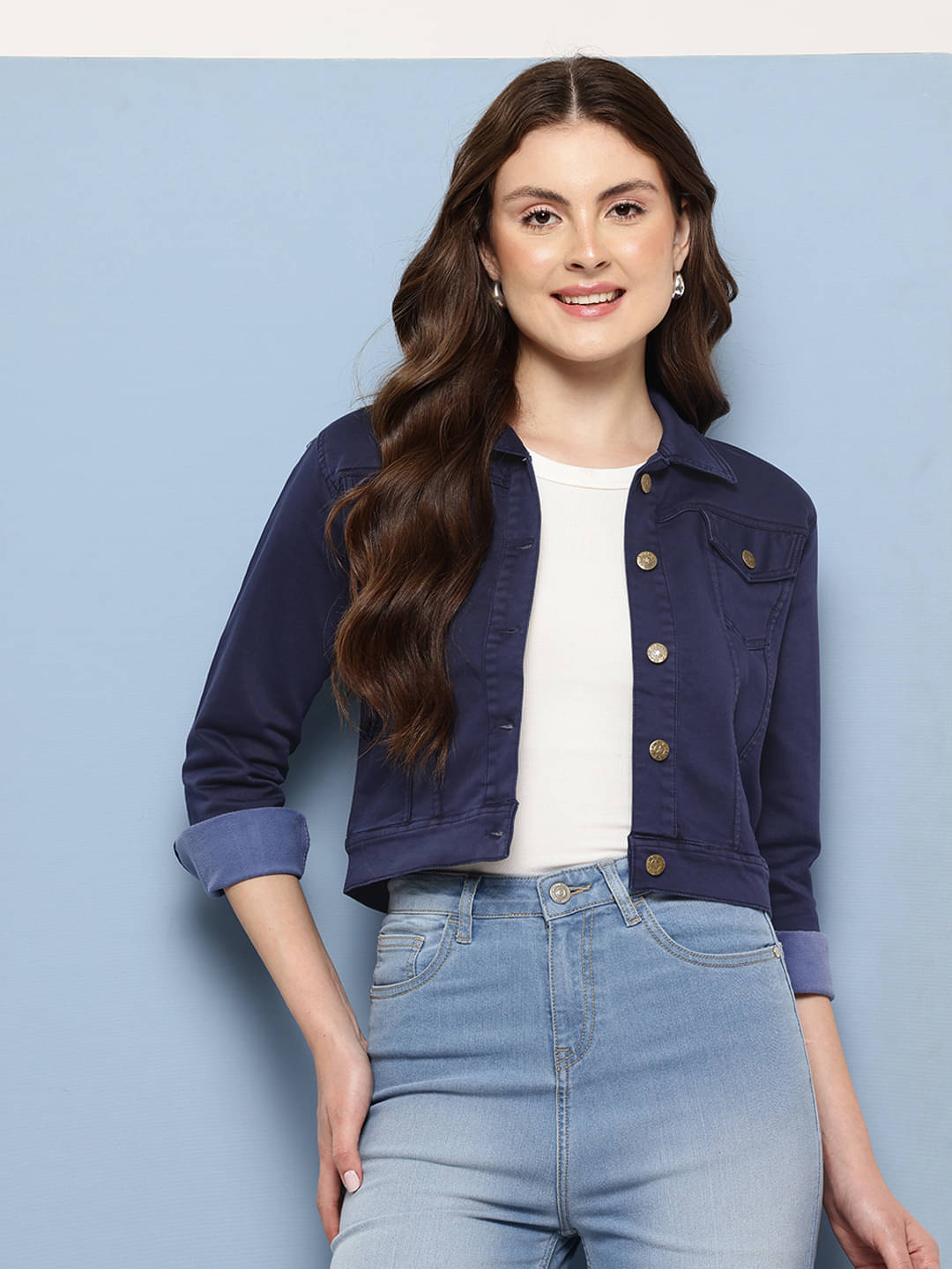     			Aarika - Denim Navy Denim Jacket Pack of 1