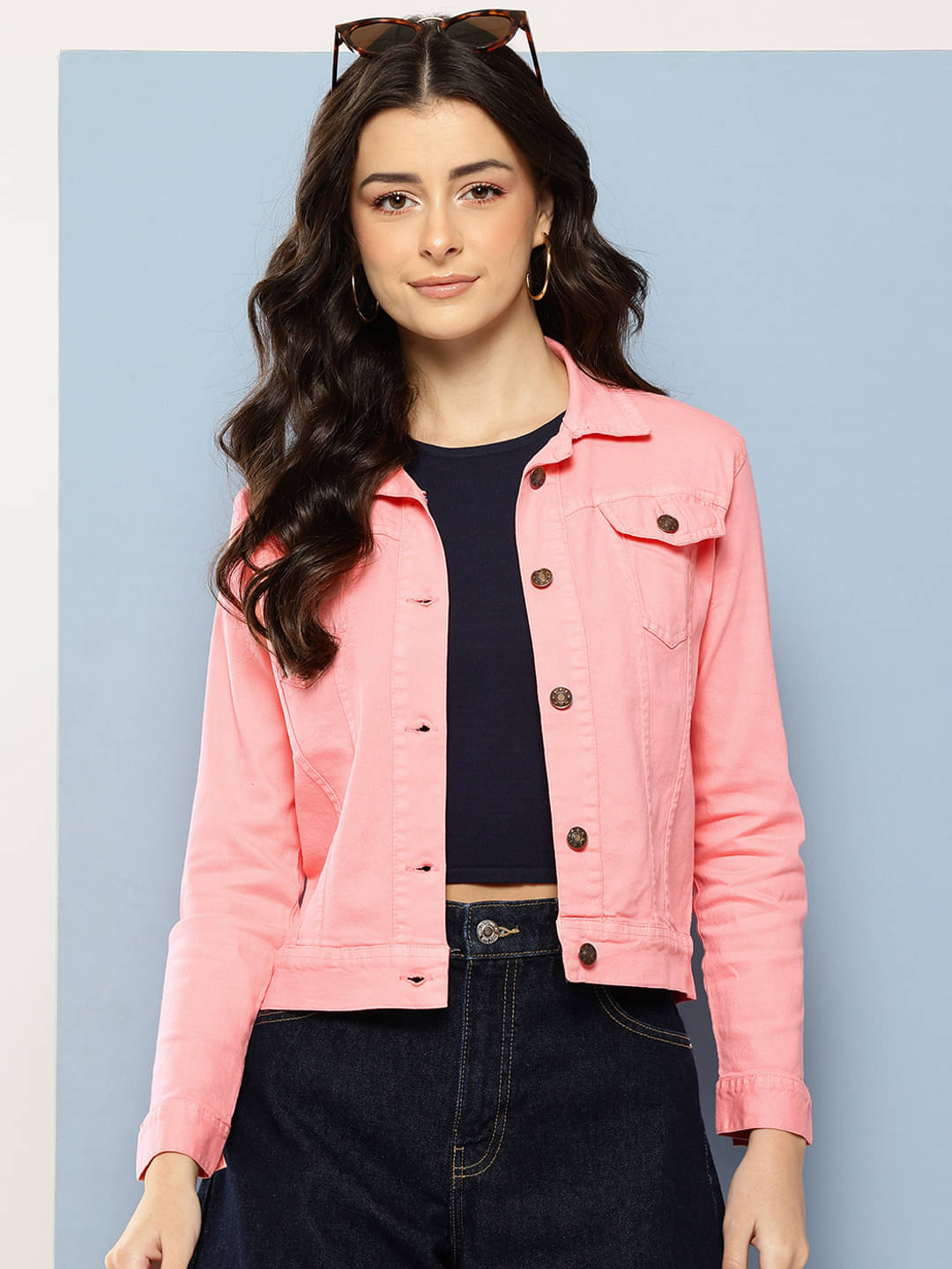    			Aarika - Denim Peach Denim Jacket Pack of 1