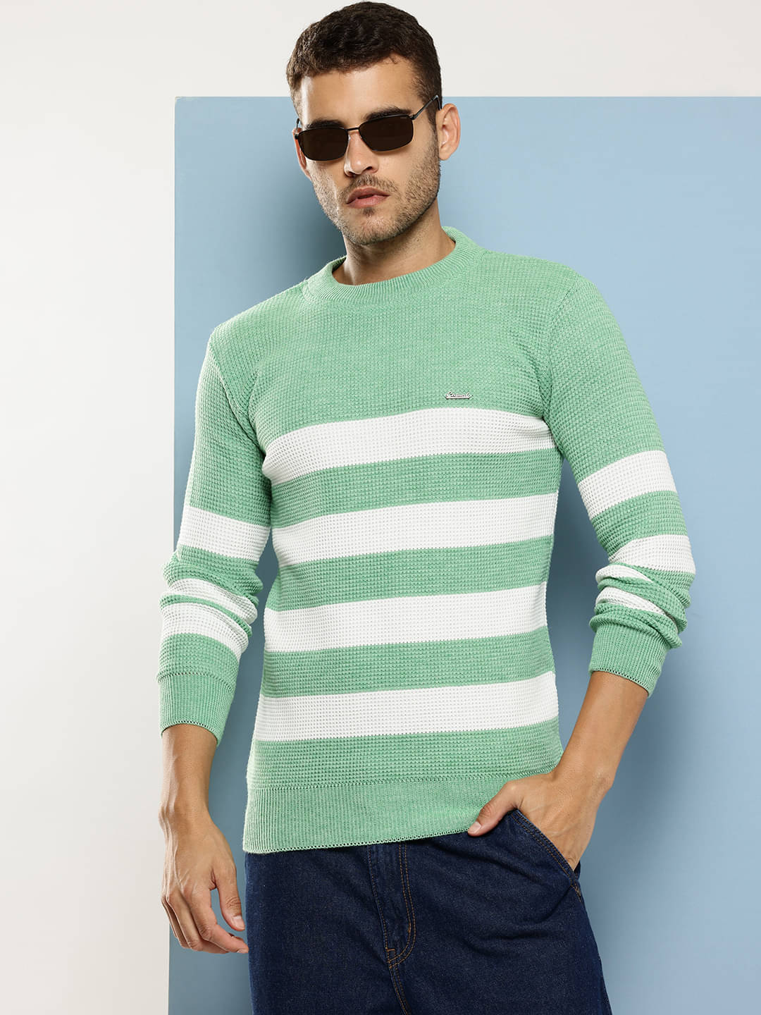 Aarika Woollen Round Neck Men's Full Sleeves Pullover Sweater - Green ( Pack of 1 )     			Aarika Woollen Round Neck Men's Full Sleeves Pullover Sweater - Green ( Pack of 1 )