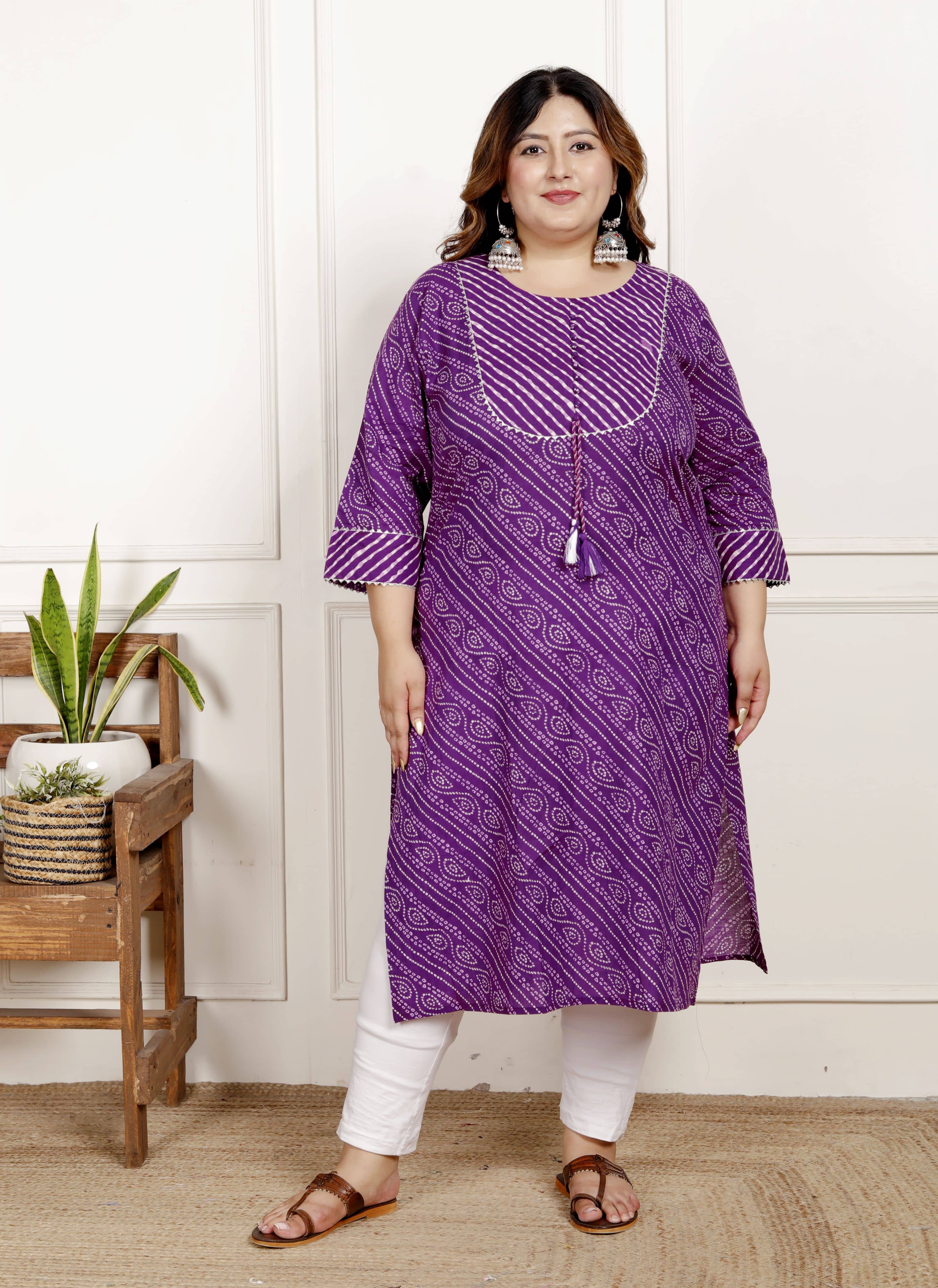 Avnii Cotton Printed Straight Women's Kurti - Orange ( Pack of 1 ) - Kurtis, Tunics | Buy online on ZillyBuy