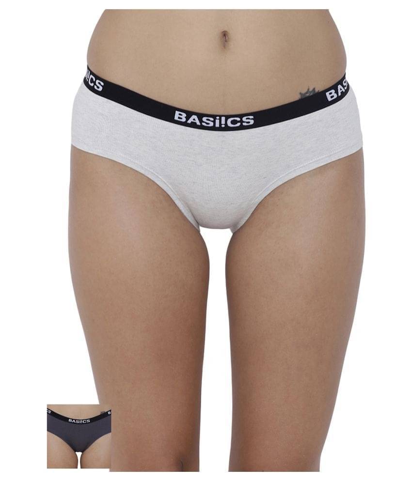 BASIICS By La Intimo Cotton Lycra Briefs ( Multi Color , Pack of 2 ) BASIICS By La Intimo Cotton Lycra Briefs ( Multi Color , Pack of 2 )