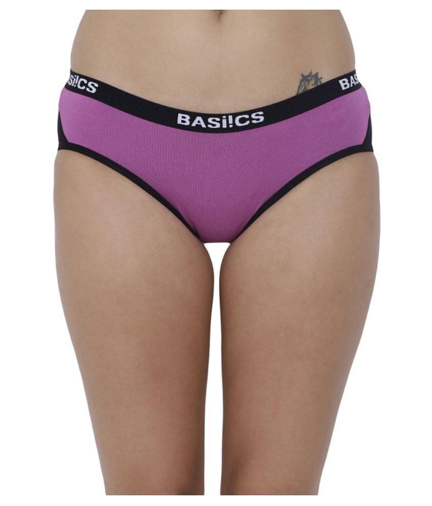     			BASIICS By La Intimo Cotton Lycra Hipster ( Purple , Pack of 1 )