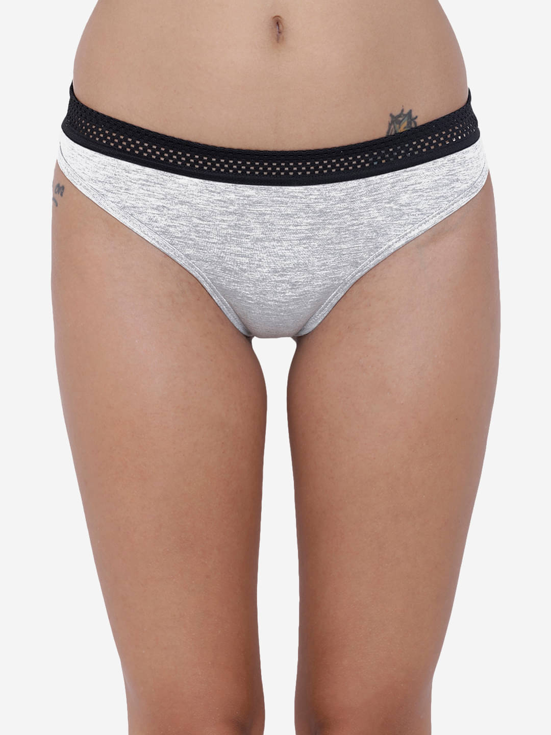     			BASIICS By La Intimo Polyester Thongs ( Grey , Pack of 1 )