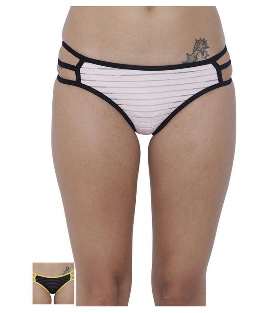     			BASIICS By La Intimo Polyester Bikini ( Multi Color , Pack of 2 )