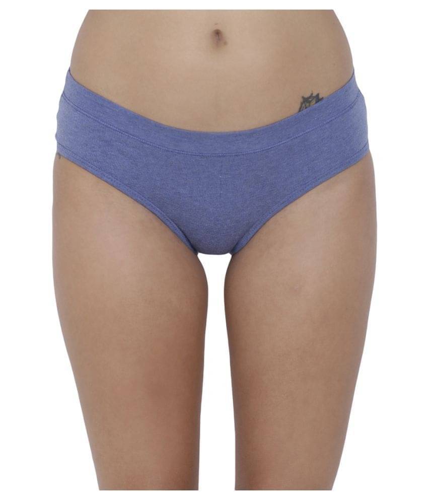 BASIICS By La Intimo Polyester Hipster ( Blue , Pack of 1 ) BASIICS By La Intimo Polyester Hipster ( Blue , Pack of 1 )