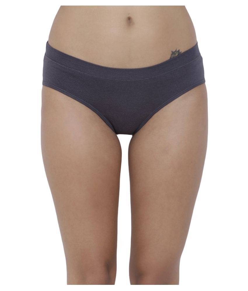 BASIICS By La Intimo Polyester Hipster ( Grey , Pack of 1 ) BASIICS By La Intimo Polyester Hipster ( Grey , Pack of 1 )