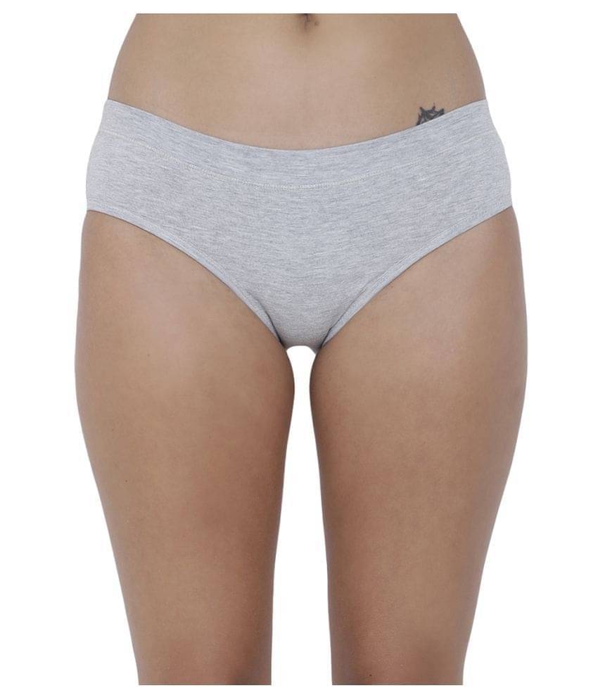 BASIICS By La Intimo Polyester Hipster ( Grey , Pack of 1 ) BASIICS By La Intimo Polyester Hipster ( Grey , Pack of 1 )