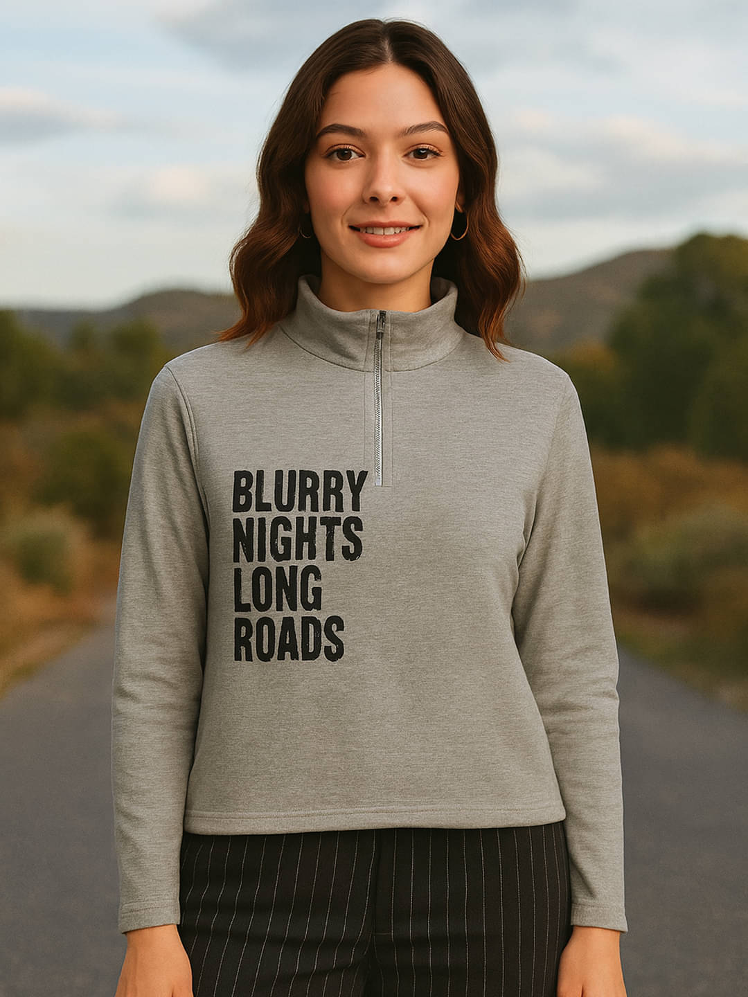     			BELLAFINO Fleece Women's Zippered Sweatshirt ( Grey )
