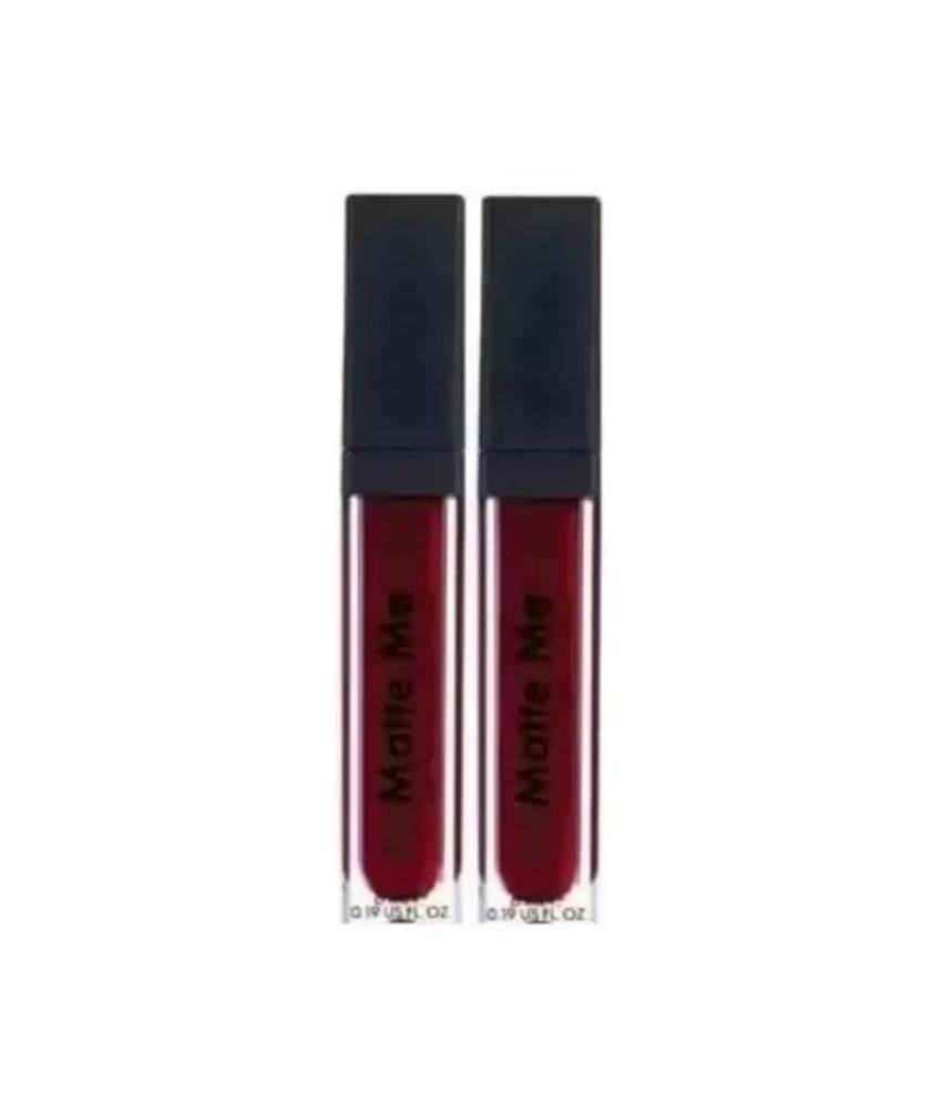     			BLUSHIS Maroon Non Transfer Waterproof Matte Lipstick (Pack of 2)