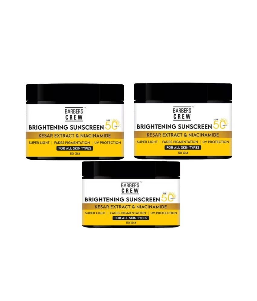 Barbers Crew SPF 50 Sunscreen Cream For All Skin Type ( Pack of 3 )