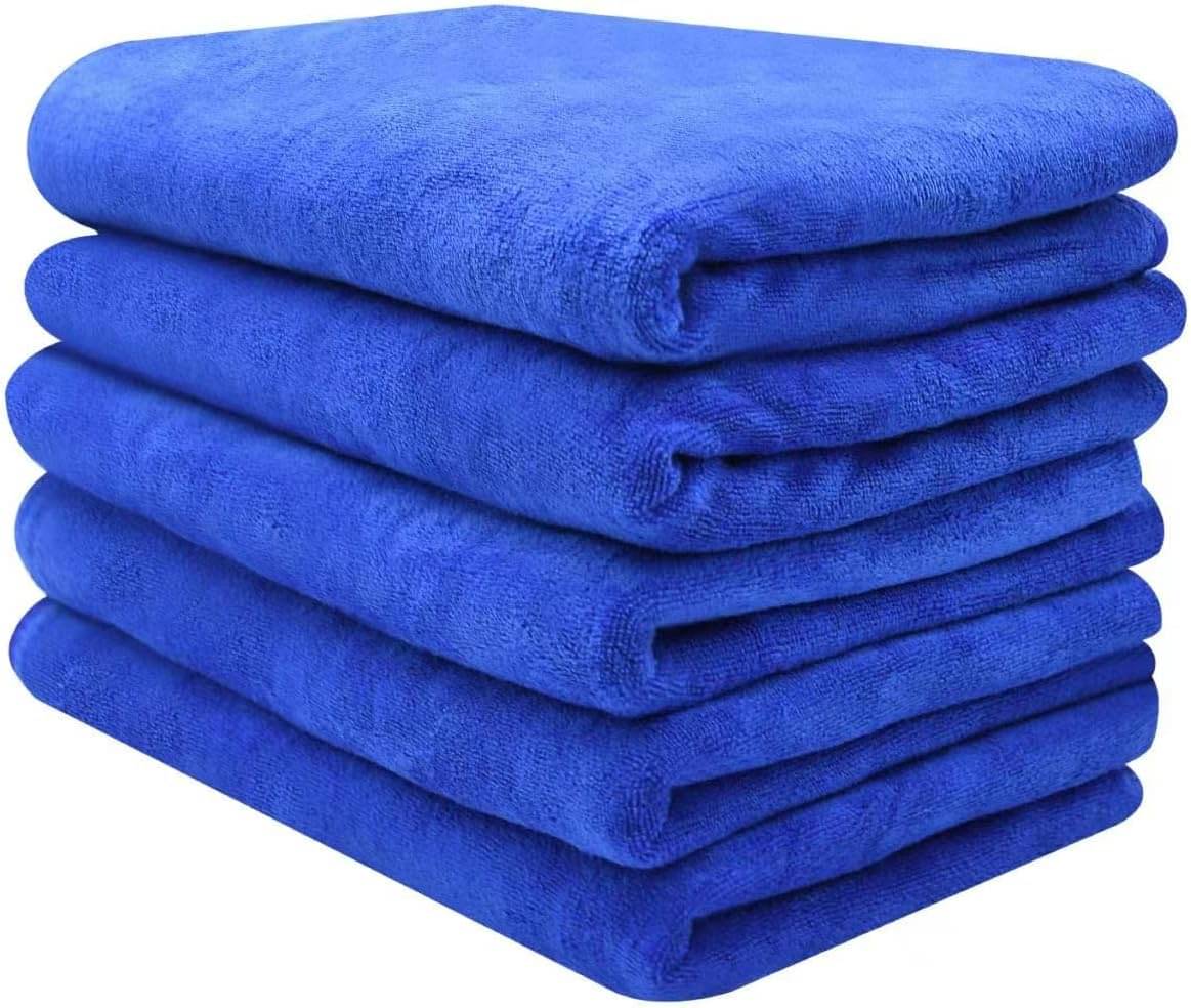     			CIS Microfiber Towel 40x60 cm 350 GSM (Dark Blue) – Super Absorbent Cleaning Cloths for Car, Home, Kitchen, Face & Electronics – Lint-Free & Reusable (Pack of 4)
