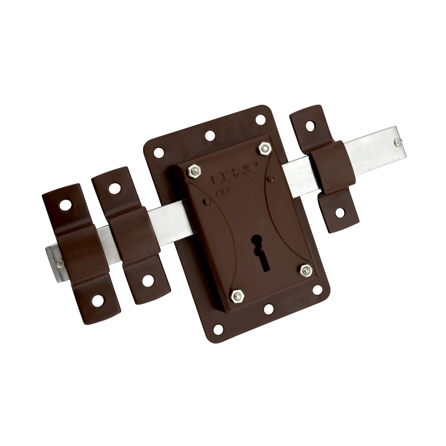     			Ccore SL-10 Turn Shutter Lock 100mm | Heavy-Duty Iron Lock with Rust-Resistant Power Coated Finish | Universal Fit for Rolling Shutters, Shops, Garages & Warehouses (Brown)